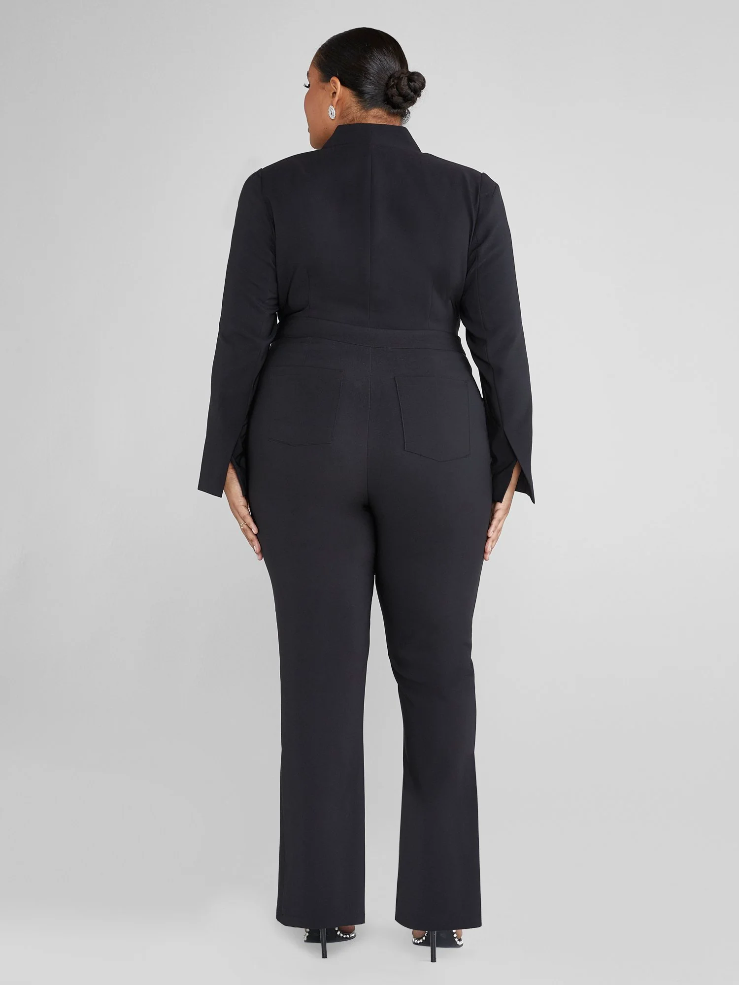 Alexandra Lace Detail Flare Leg Pants - Image 4