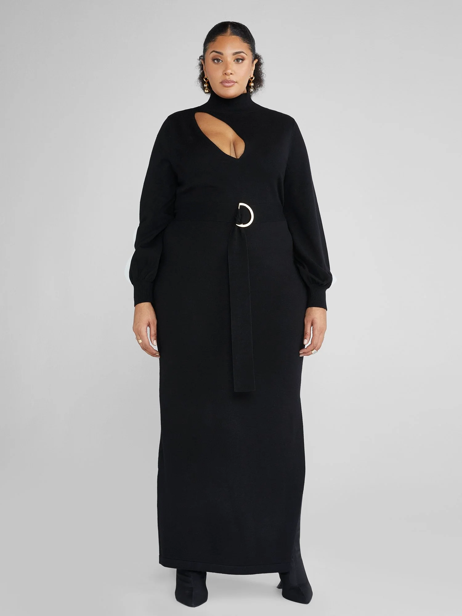 Alisha Cutout Belted Maxi Sweater Dress - Image 2