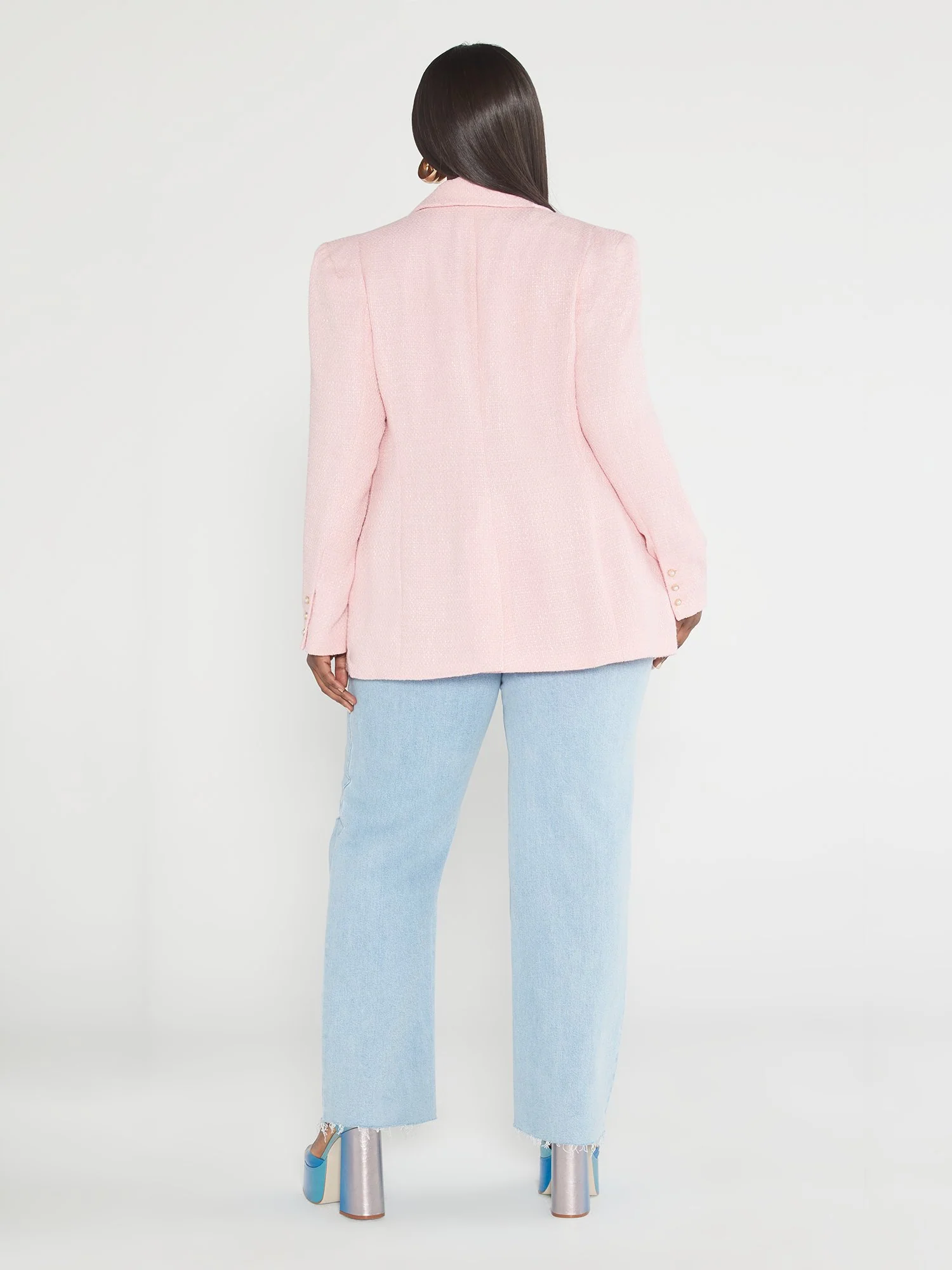 Amara Double Breasted Tweed Blazer - Image 4