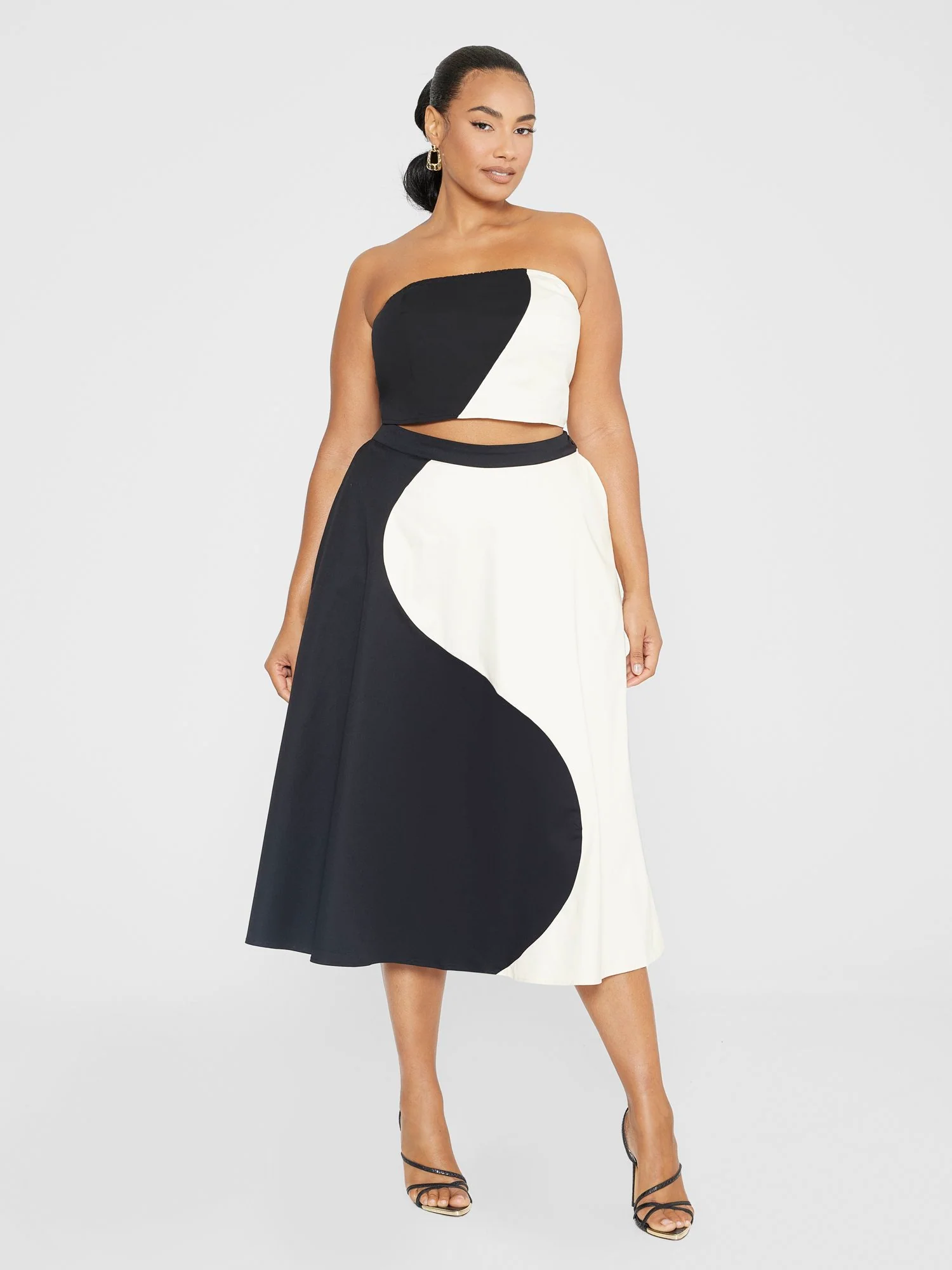 Angeline Two Tone Midi Skirt - Gabi Fresh x FTF - Image 3