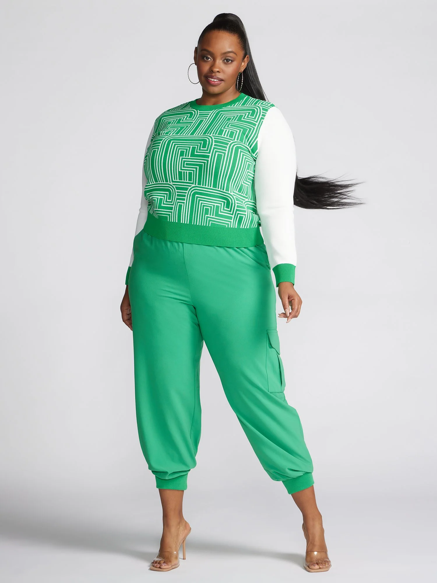 Bakari Geometric Print Jacquard Sweater - Image 6