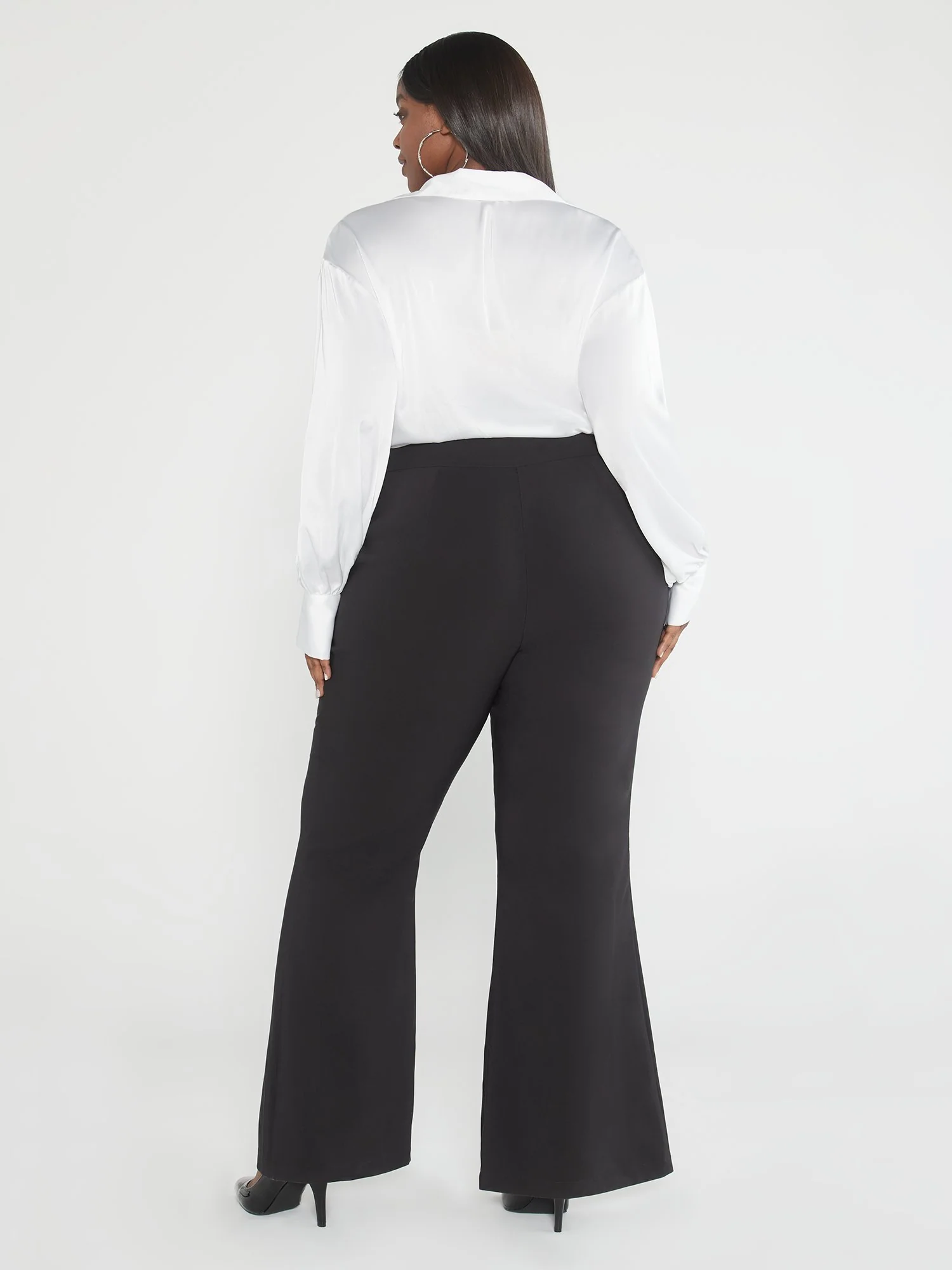 Bernadette Split Hem Flare Leg Pants - Image 3