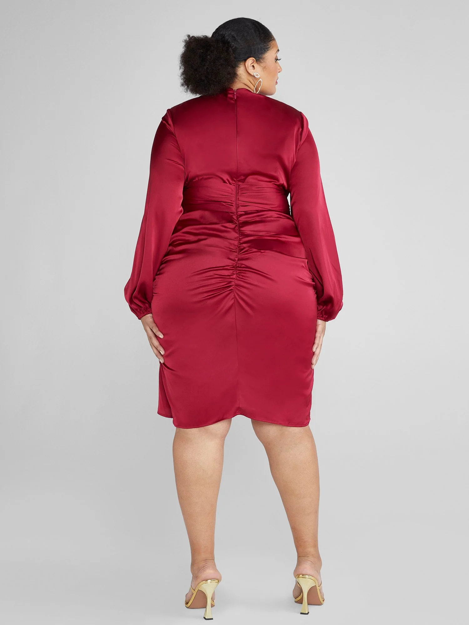 Carlene Tie Front Ruched Dress - Image 4