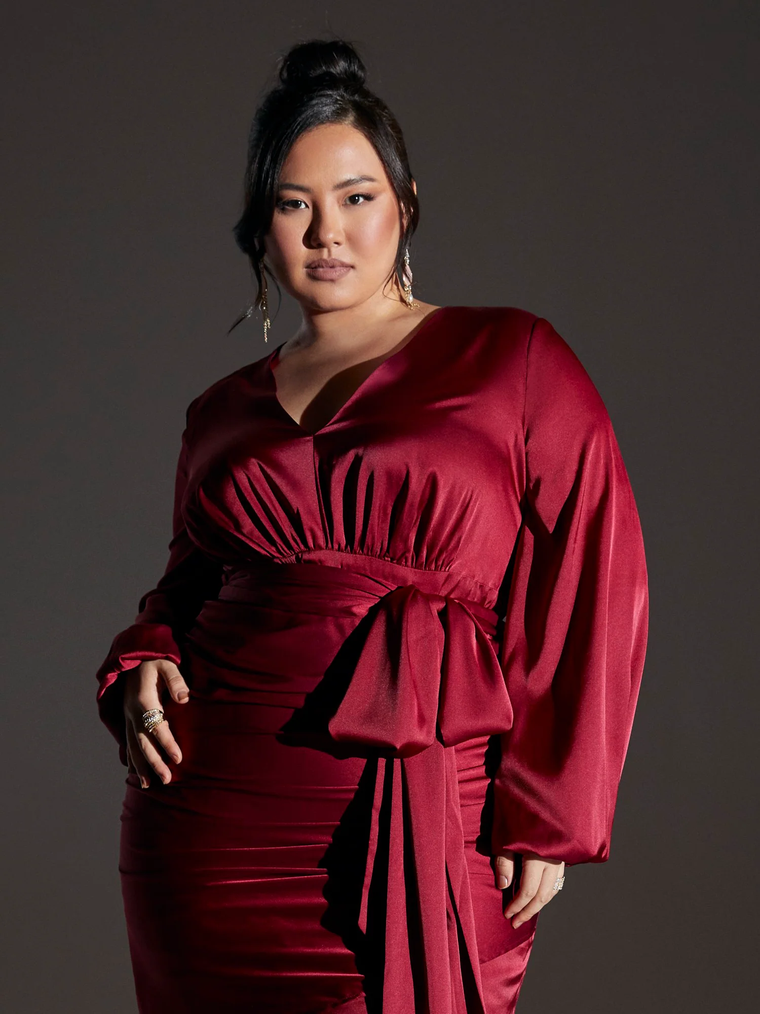 Carlene Tie Front Ruched Dress - Image 6