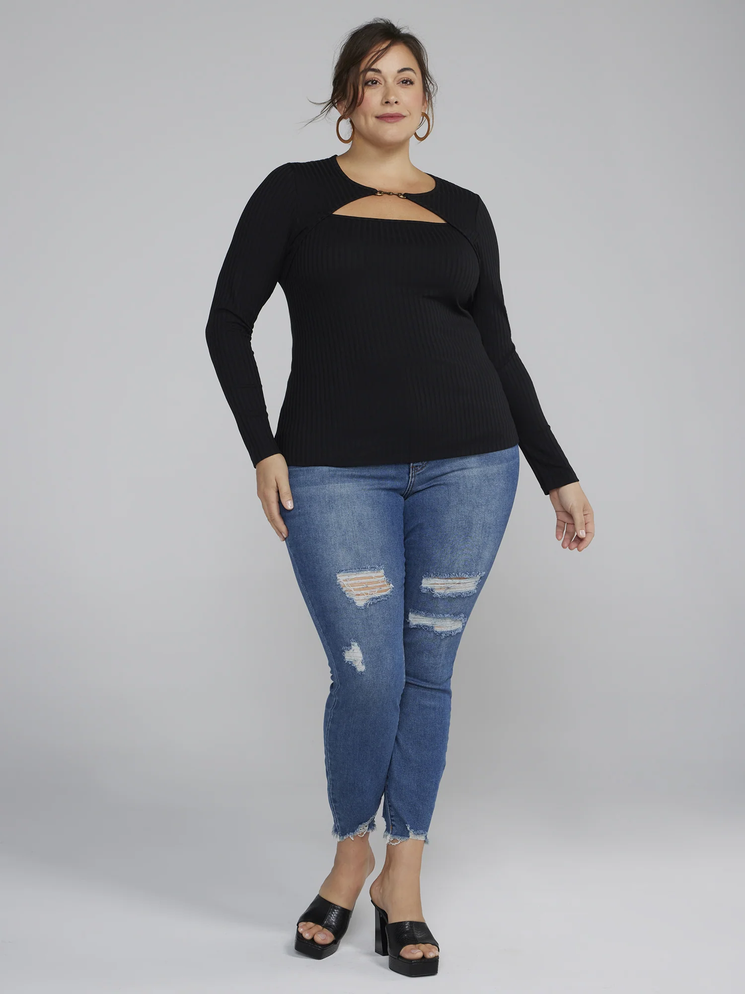 Chewed Hem Destructed Skinny Fit Jeans - Image 4
