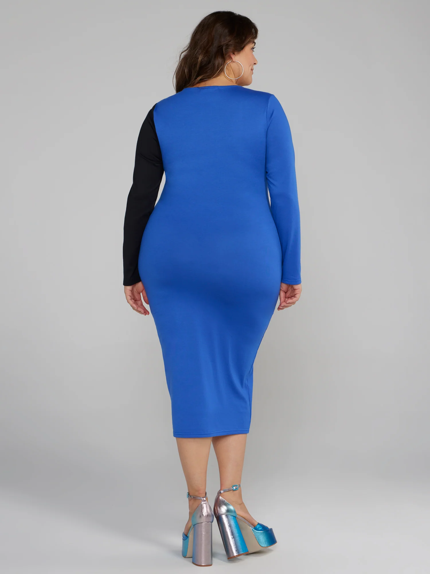 Colorblock Midi Dress - Image 3