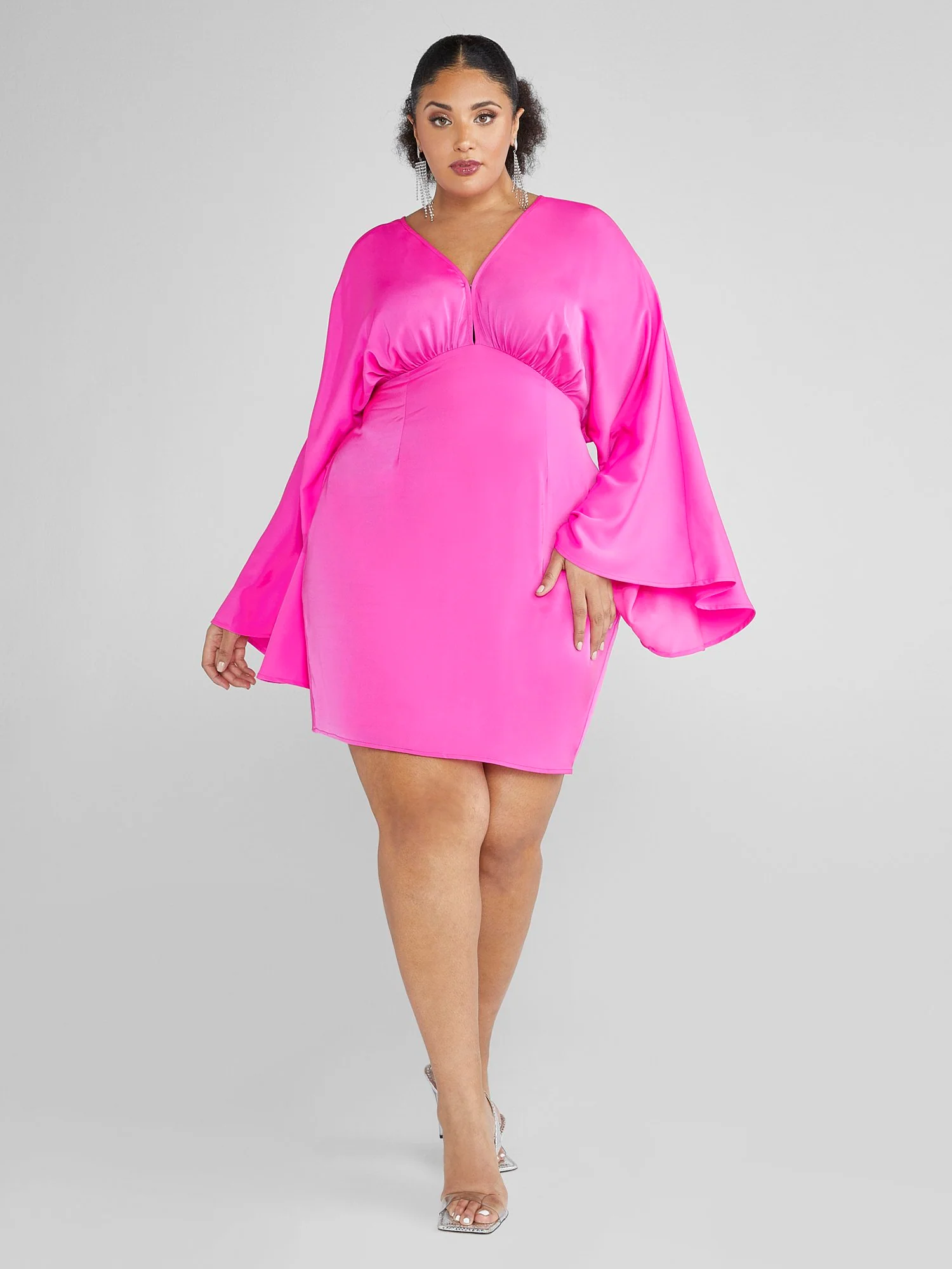 Connie Dramatic Sleeves Party Dress - Image 3