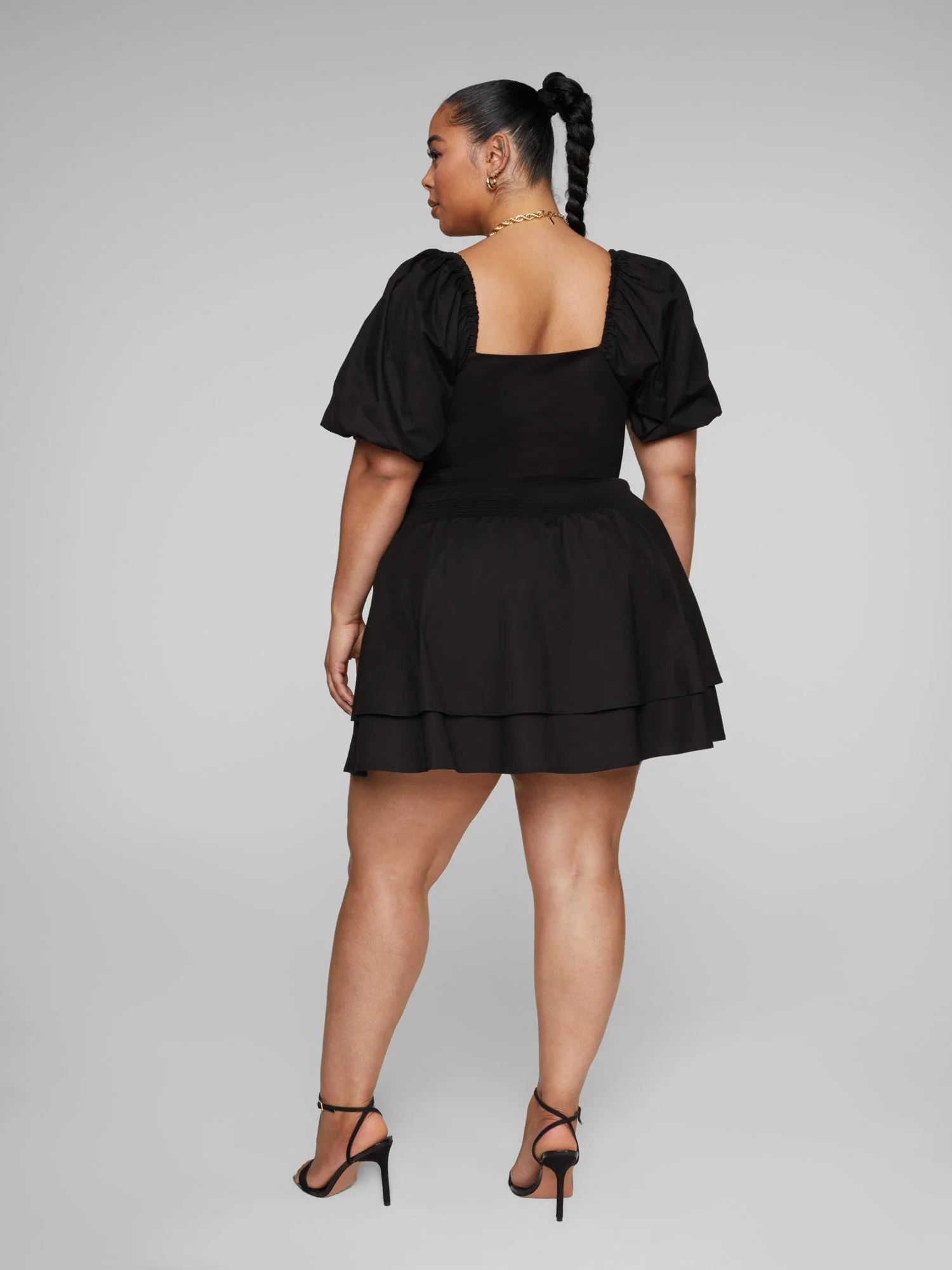 Elsie Puff Sleeve Double Tie Front Dress - Image 4