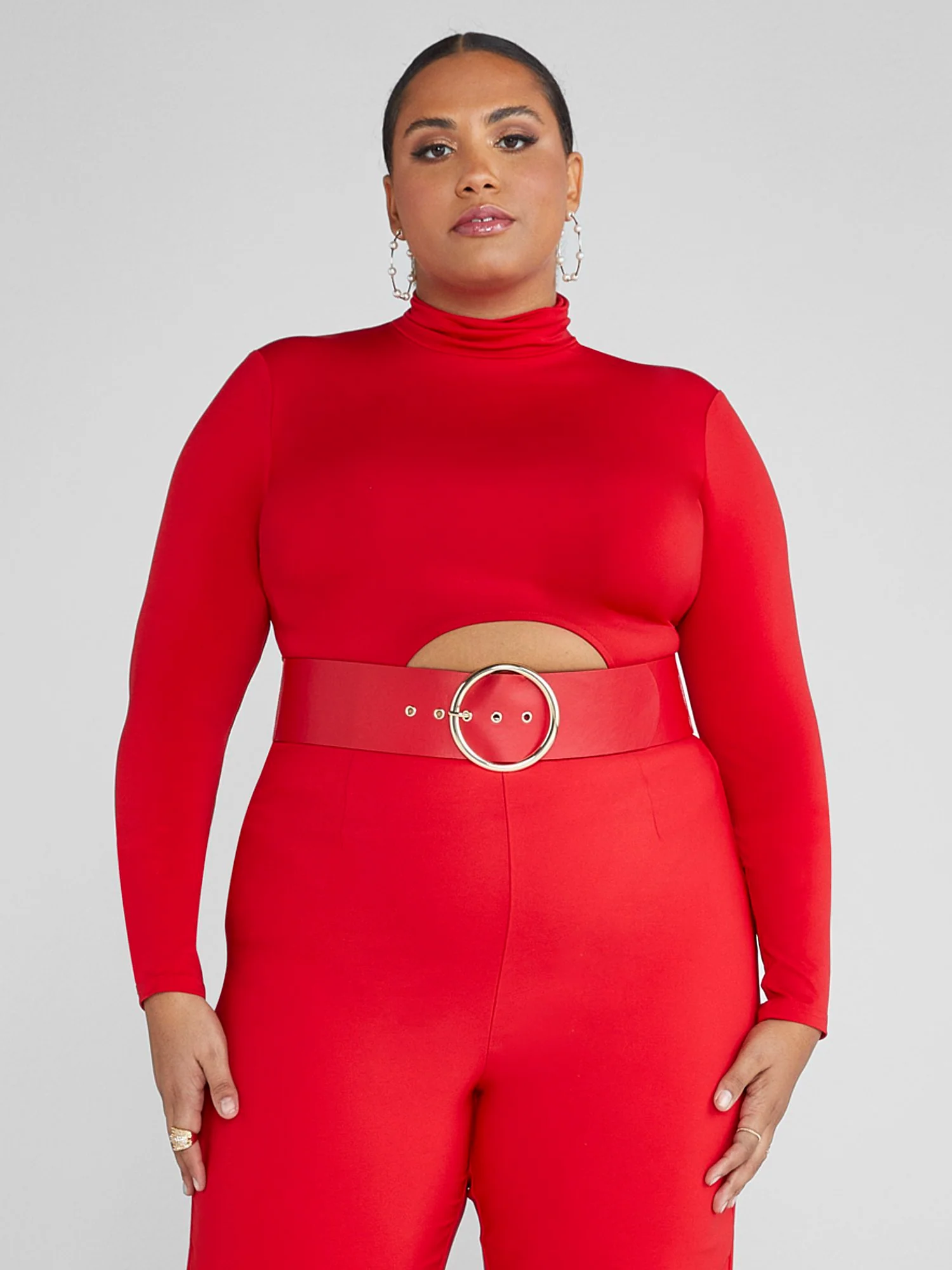 Geneva Cutout Belted Jumpsuit - Image 3