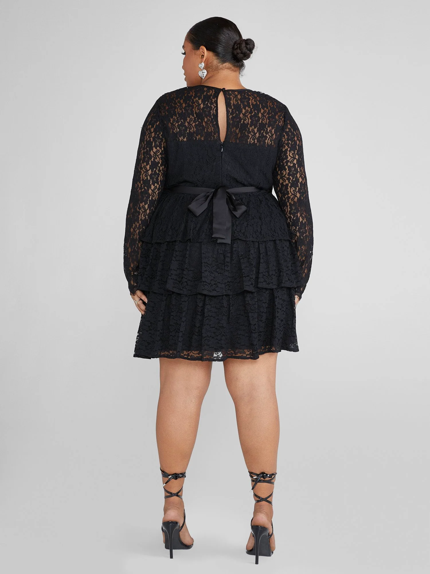 Helena Cutout Belted Lace Dress - Image 4