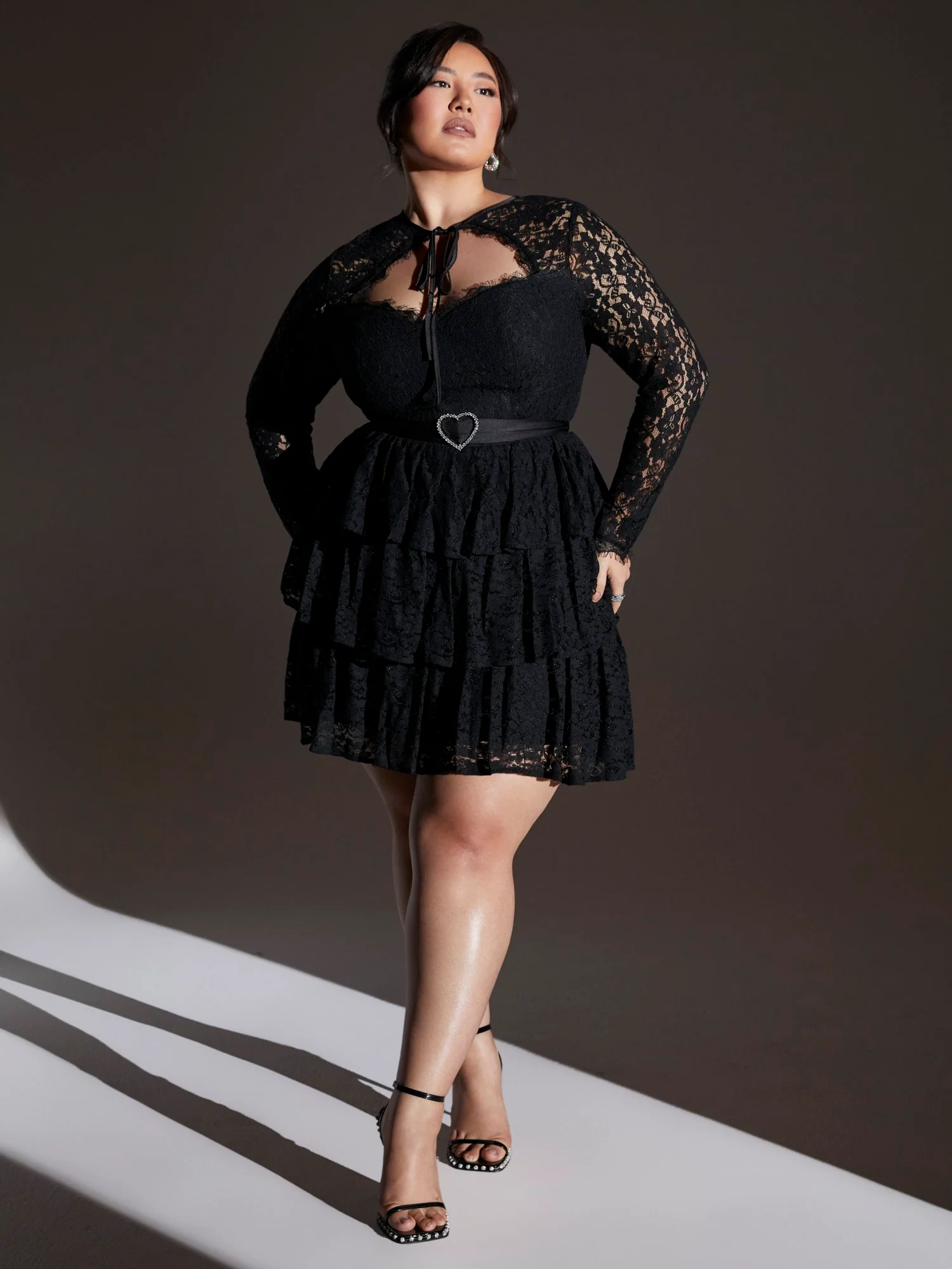 Helena Cutout Belted Lace Dress - Image 5