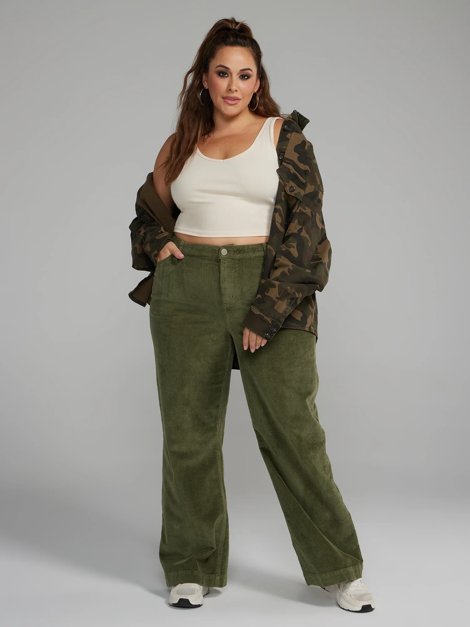 High Rise Wide Leg Corduroy Pants - Image 4