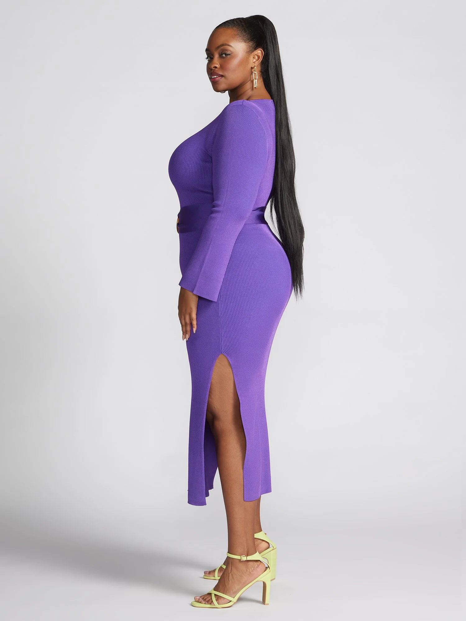 Ionantha Belted Maxi Sweater Dress - Image 3