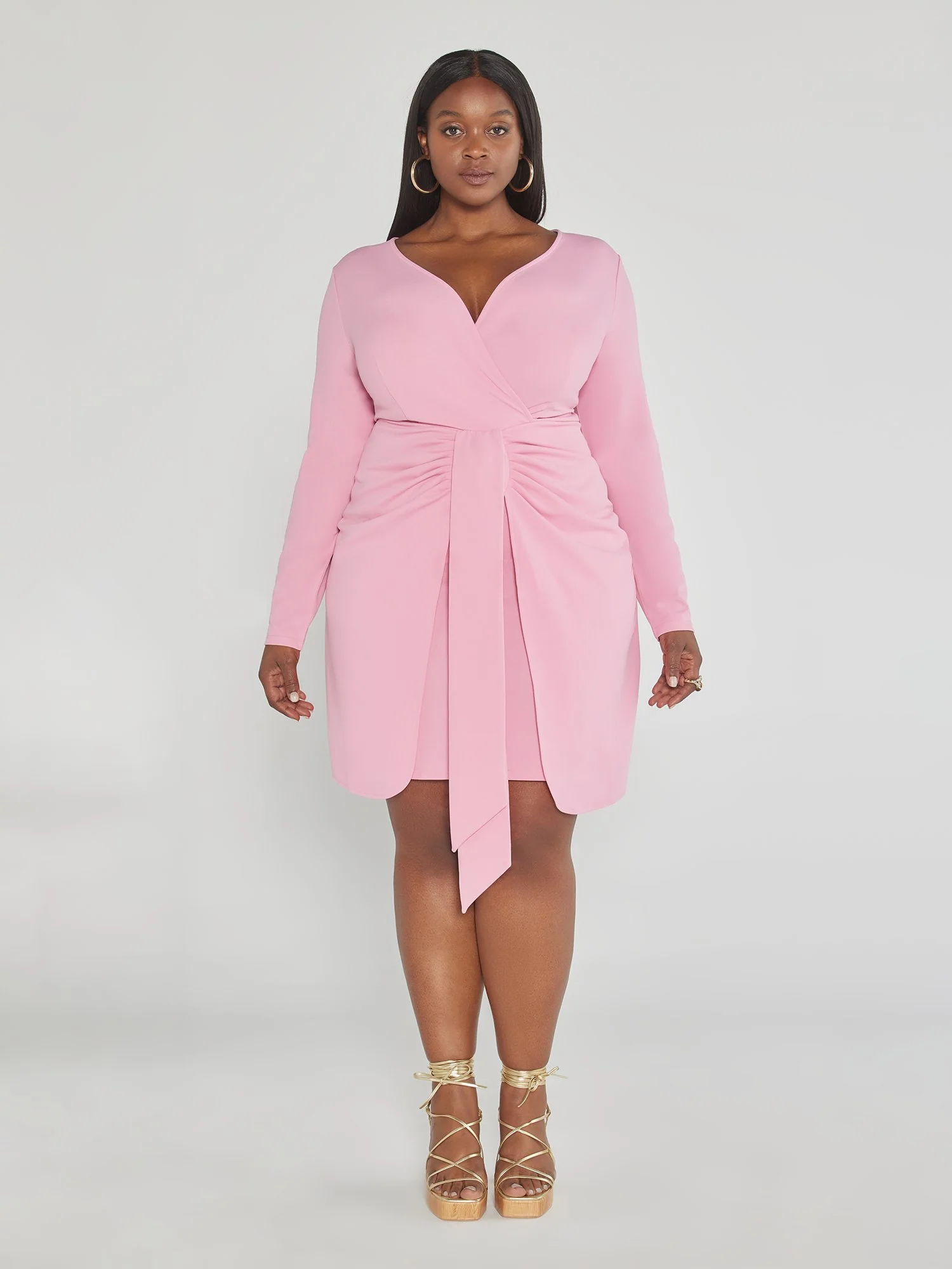Jenna Tie Front Faux Wrap Dress - Image 7