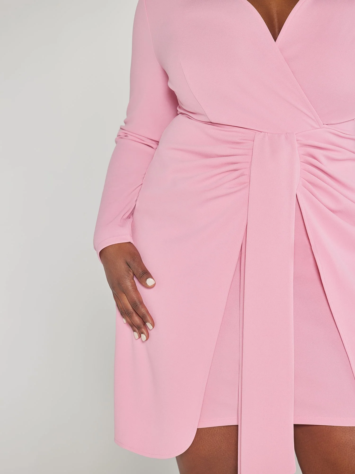 Jenna Tie Front Faux Wrap Dress - Image 9