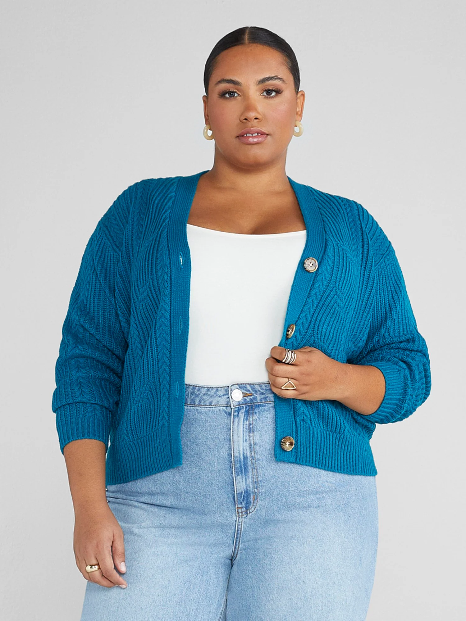 Katya V-Neck Cropped Cardigan - Image 2