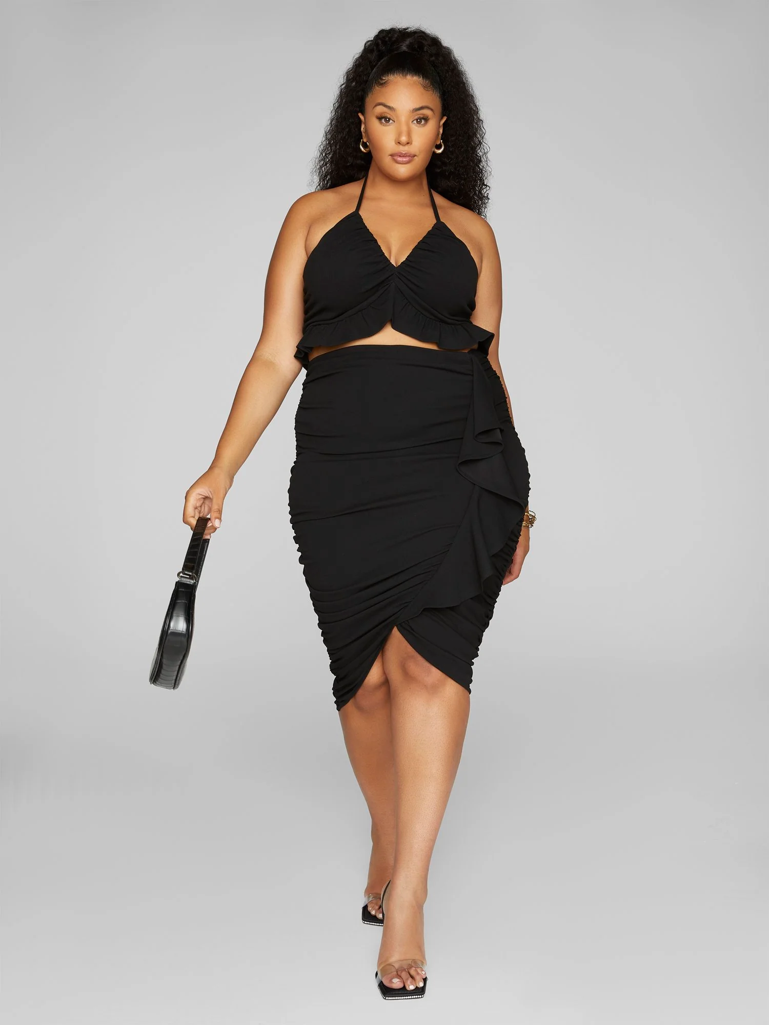 Keilani Ruffle Hem Halter Top - Image 3