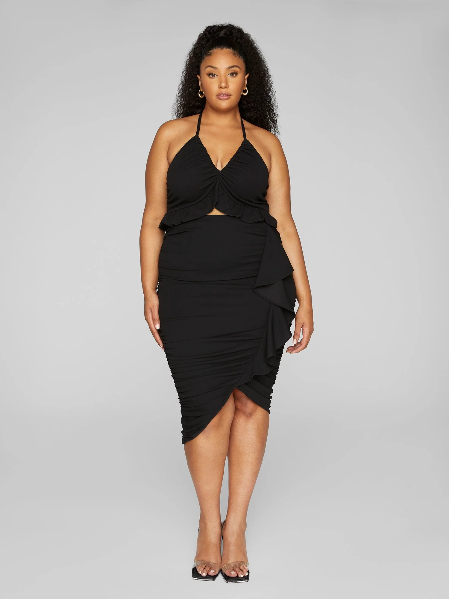 Keilani Ruffle Hem Ruched Skirt - Image 2