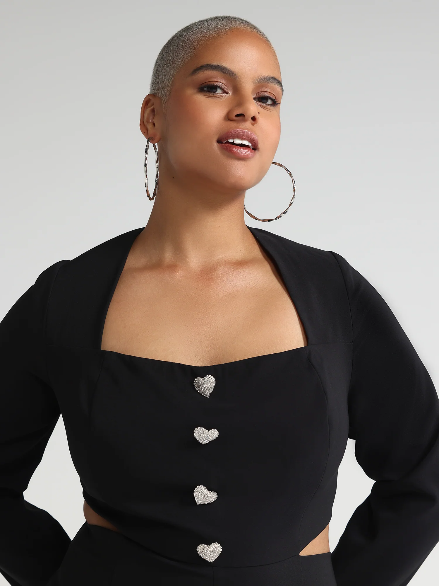 Kristi Heart Button Side Cutout Jumpsuit - Image 4