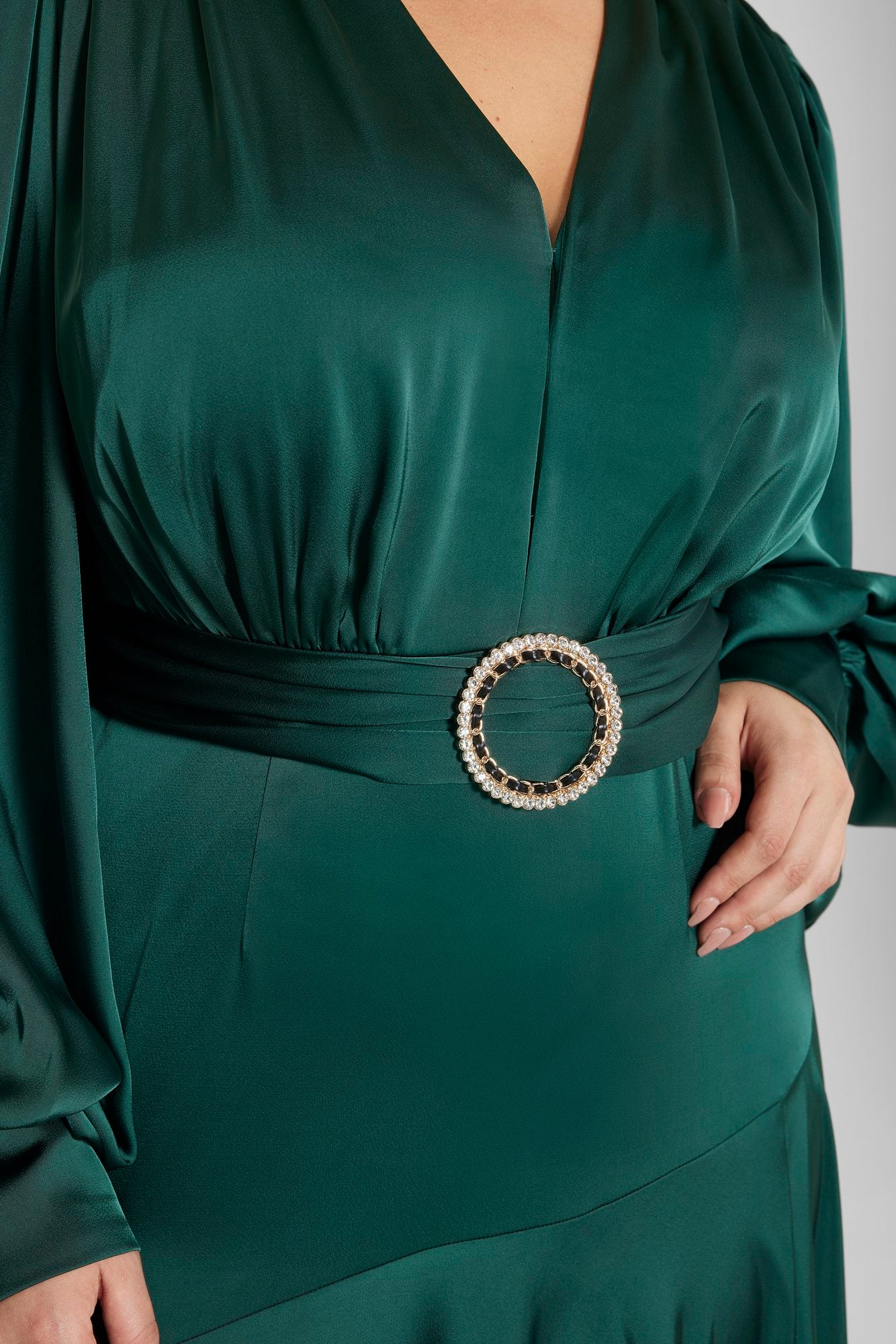 Lynessa Belted Satin Maxi Dress - Image 2