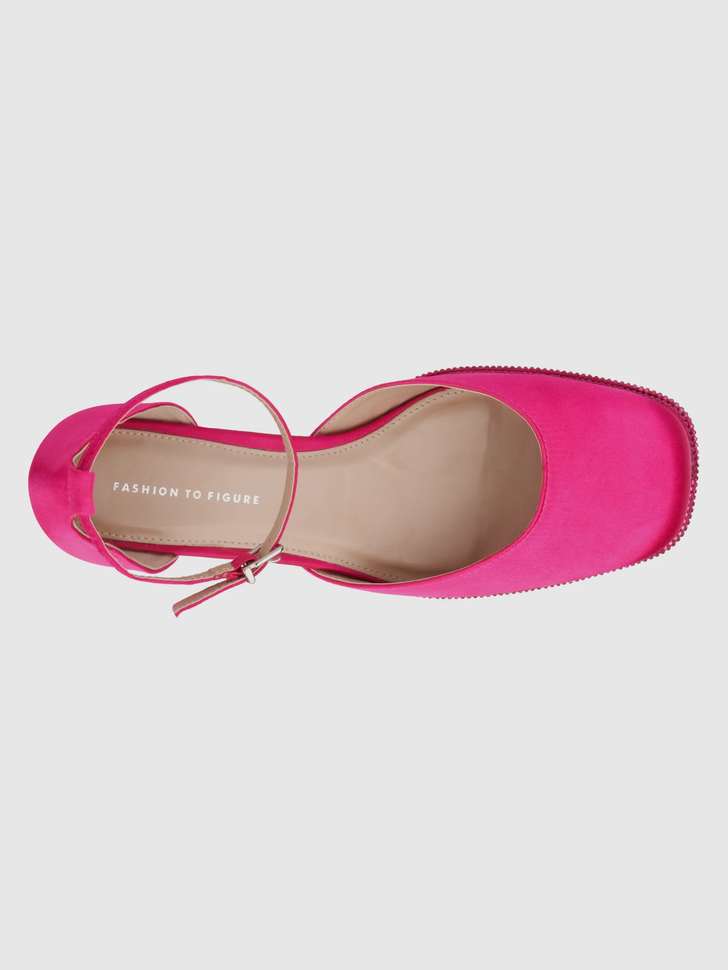 Martine Wide Width Satin Gem Detail Platform Heels - Image 16