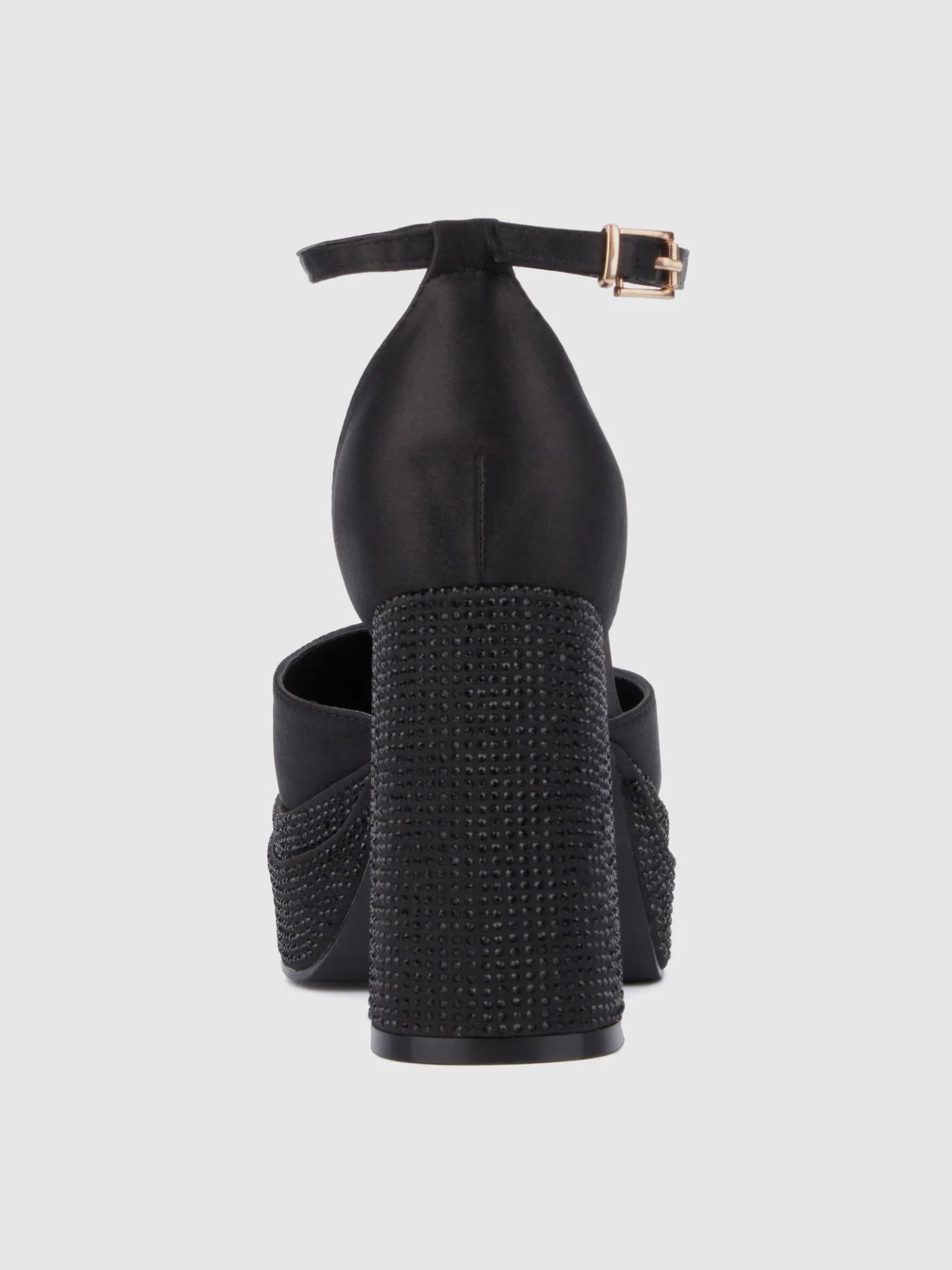 Martine Wide Width Satin Gem Detail Platform Heels - Image 3