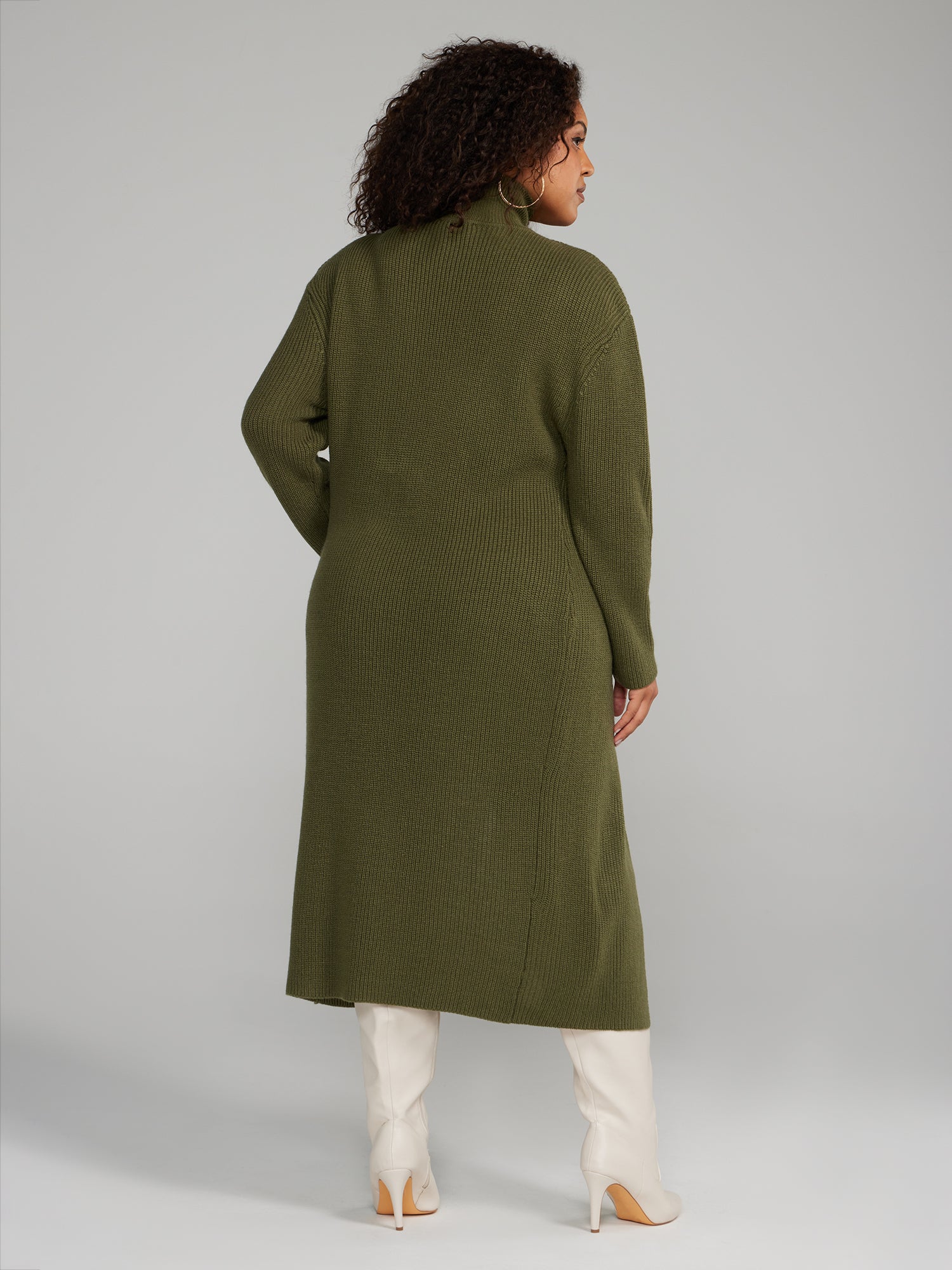 Mockneck Split Front Cardigan - Image 7