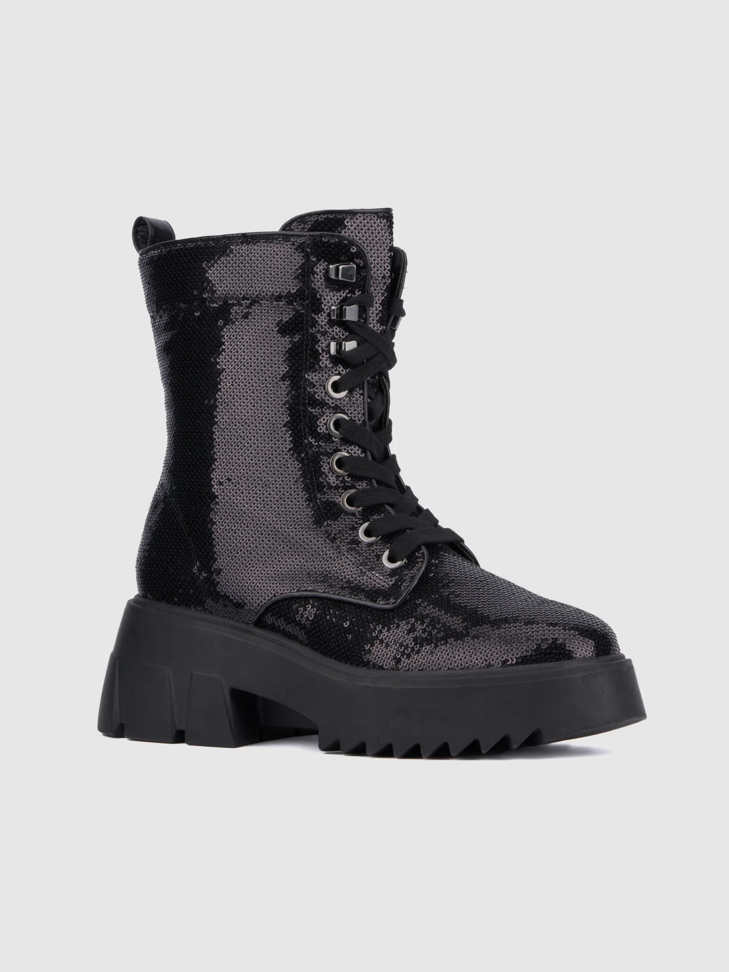 Odessa Wide Width Sequin Combat Boots - Image 10