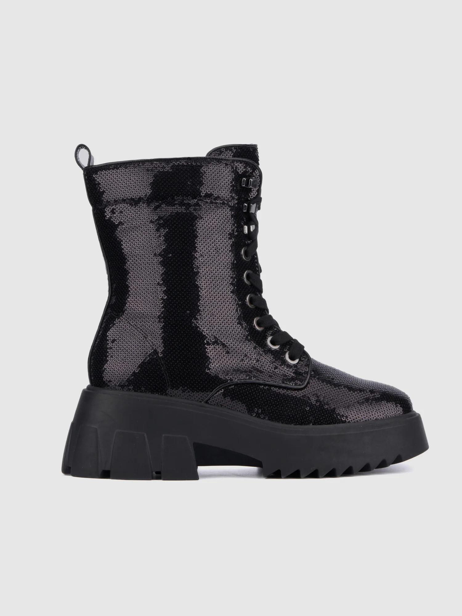 Odessa Wide Width Sequin Combat Boots - Image 11