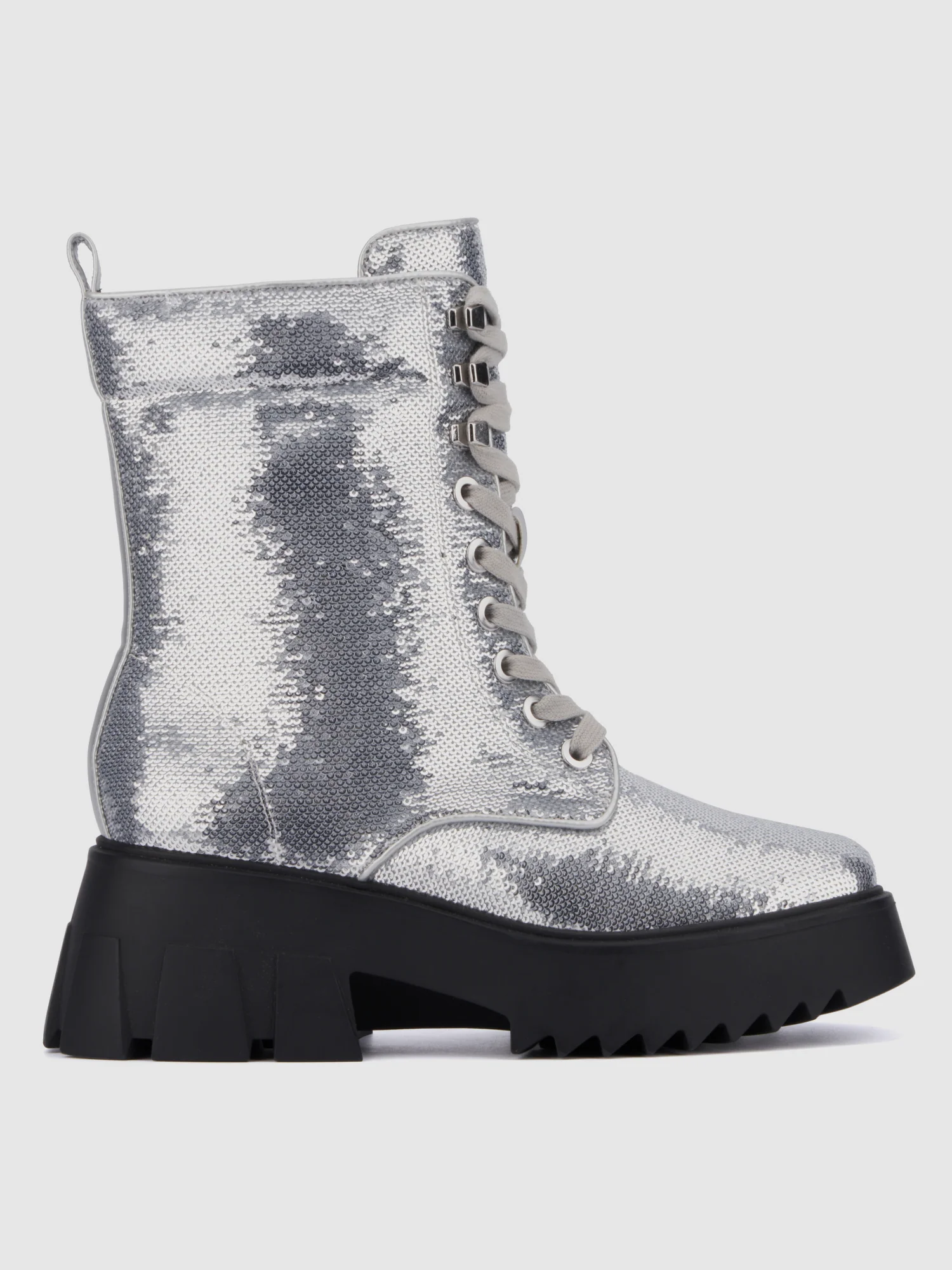Odessa Wide Width Sequin Combat Boots - Image 2