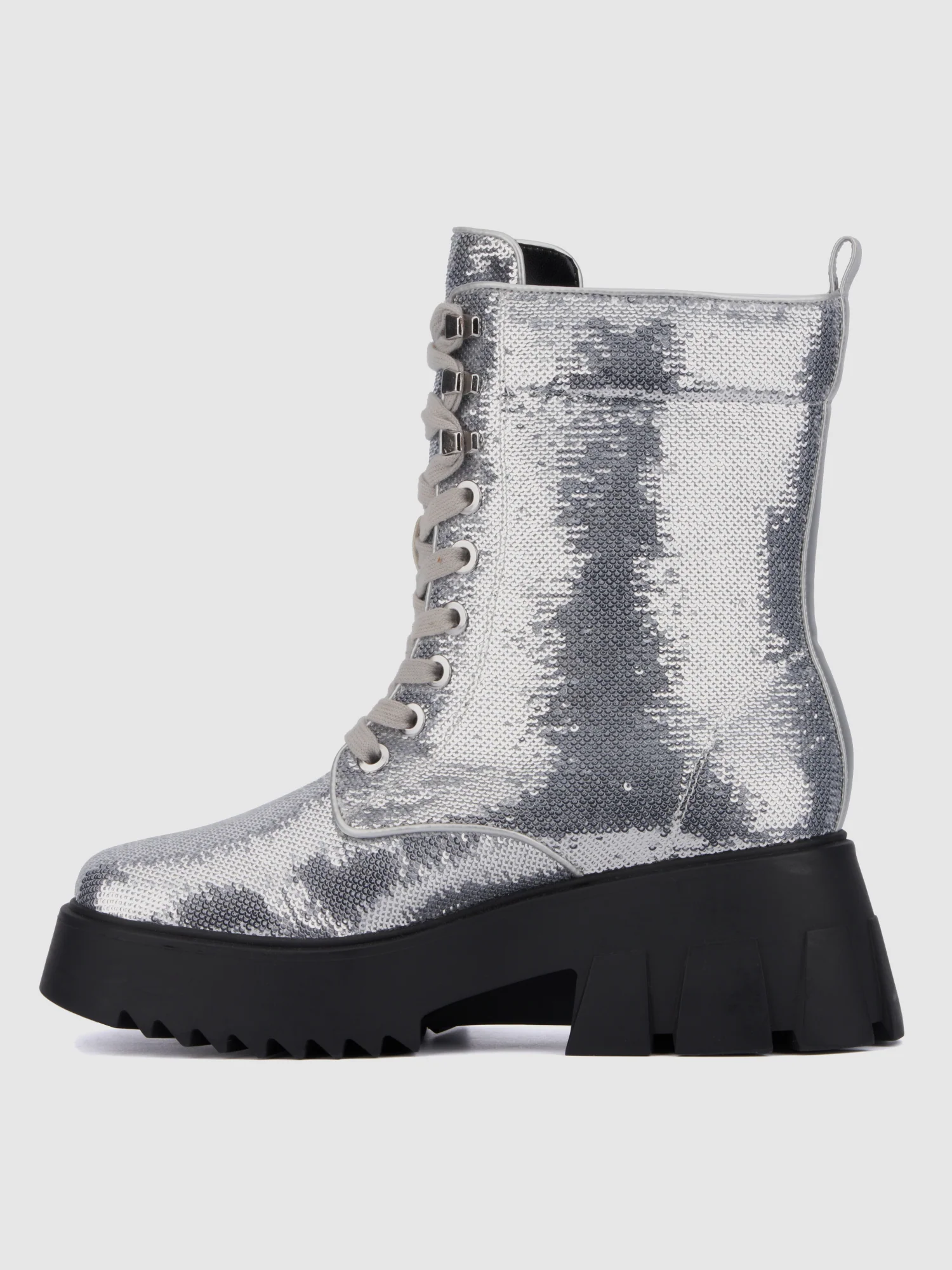 Odessa Wide Width Sequin Combat Boots - Image 6