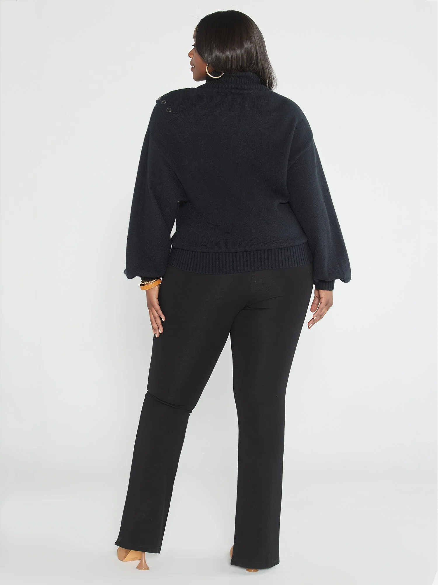 Paulette Button Shoulder Detail Sweater - Image 3