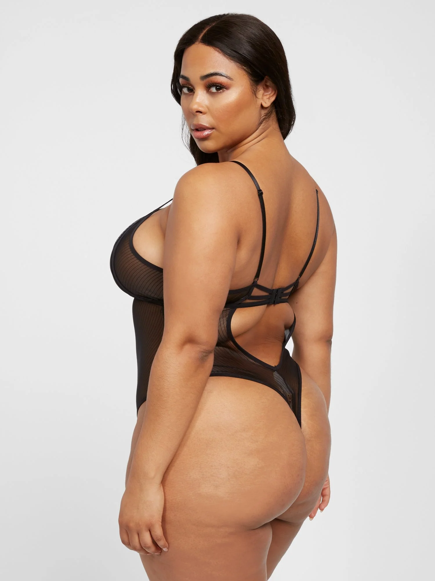 Adriana Strappy Mesh Bodysuit - Image 3