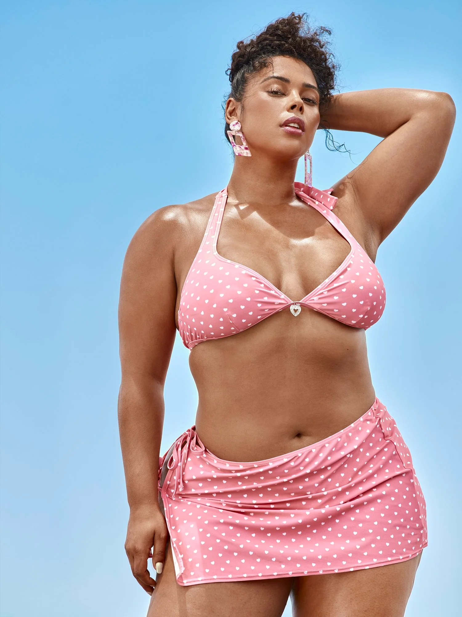 'Agent Jones' Heart Print Swim Skirt - Tabria Majors X FTF - Image 2