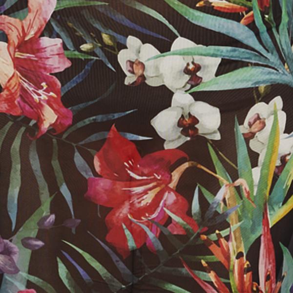 Ainsley O-Ring Tropical Print Mesh Dress - Image 7
