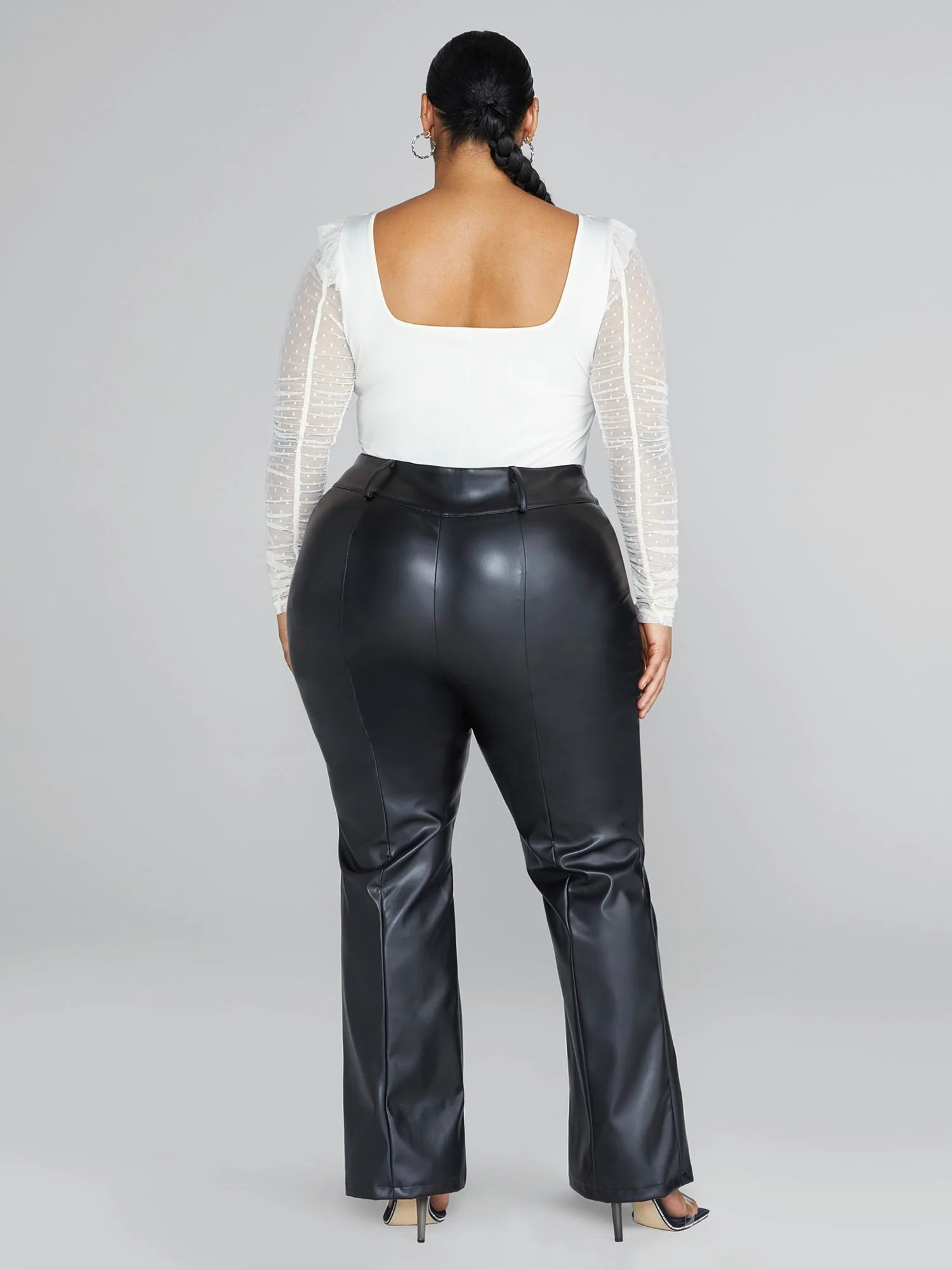 Aisha Swiss Dot Sleeve Knit Bodysuit - Image 4