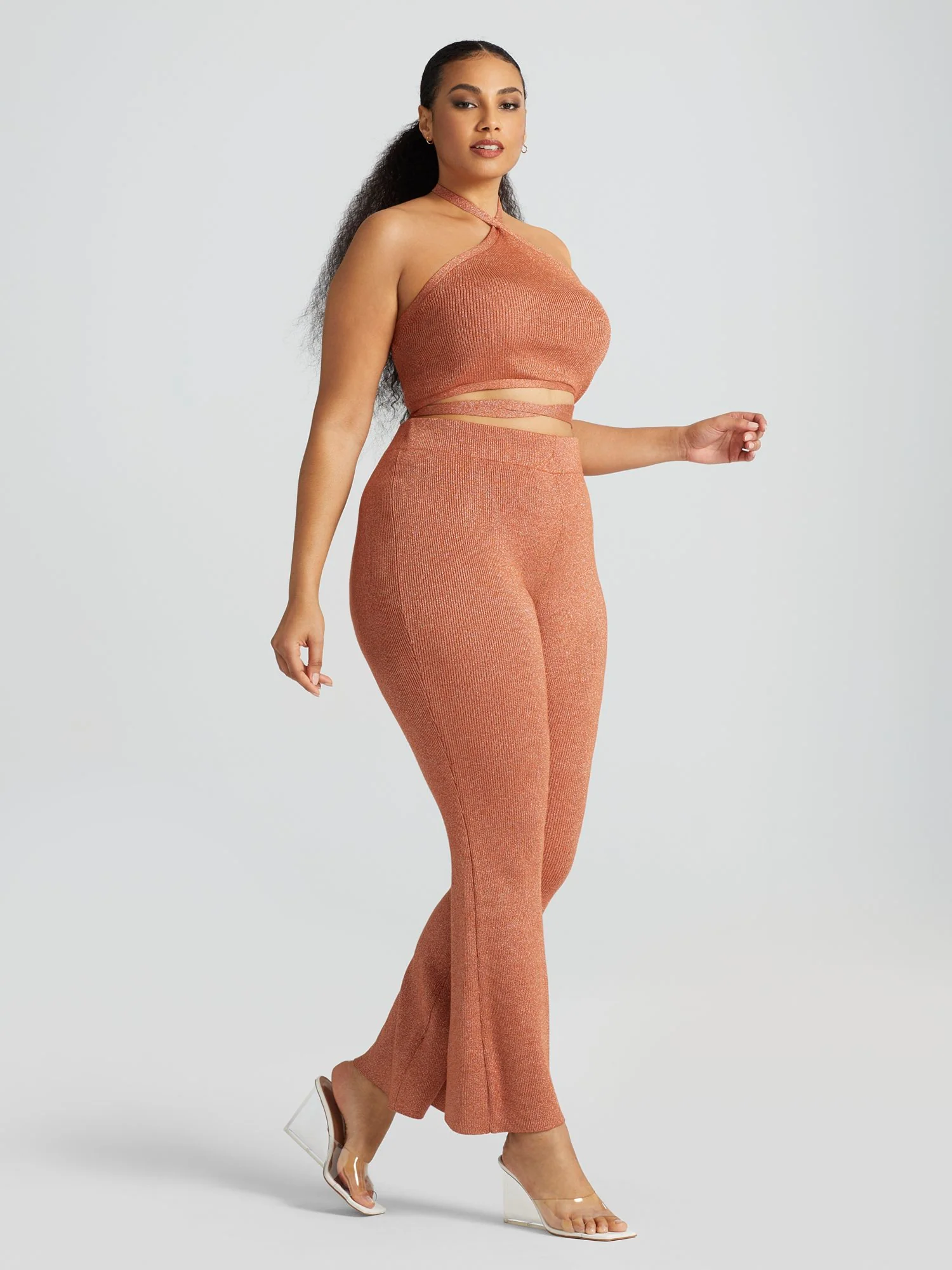 Alana Metallic Flare Pants - Image 2