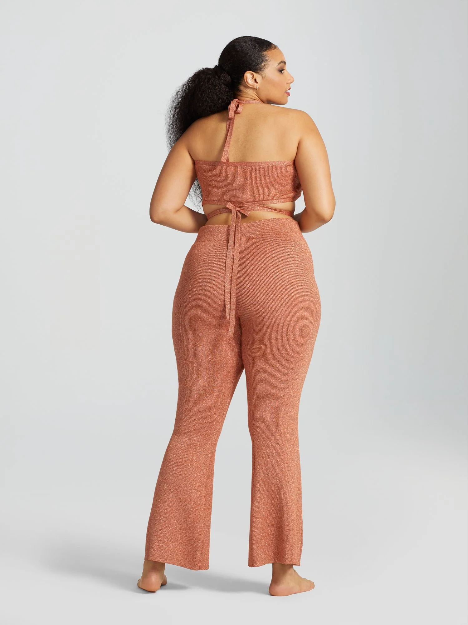 Alana Metallic Flare Pants - Image 3