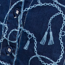 Alanna Chain Print Denim Dress - Image 9