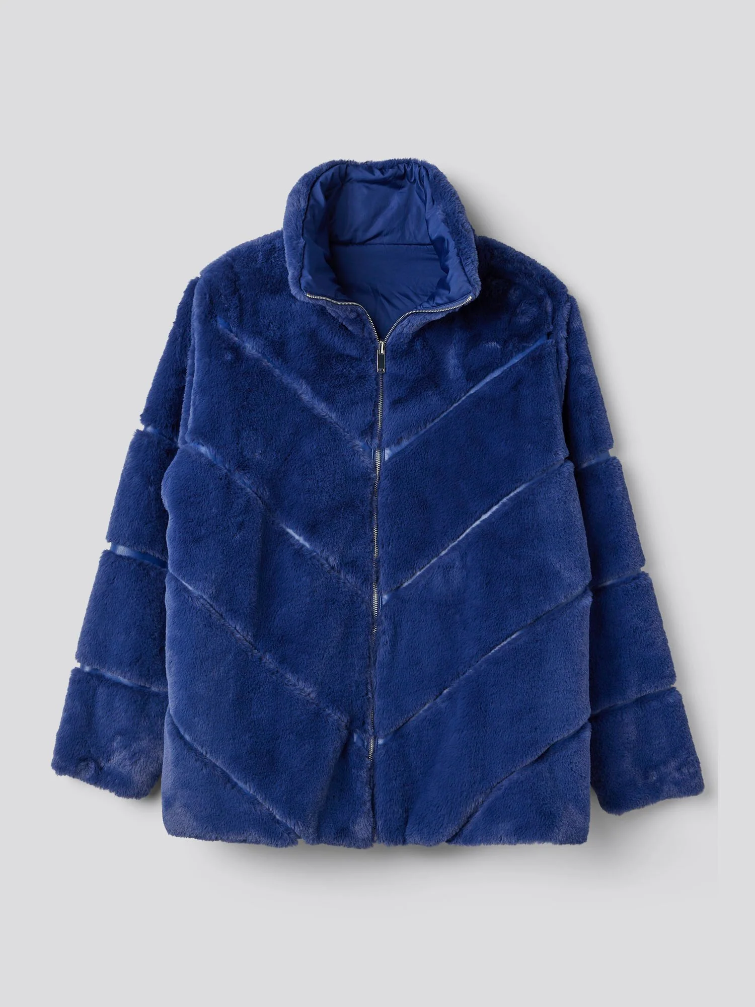Alayna Chevron Faux Fur Coat - Image 14