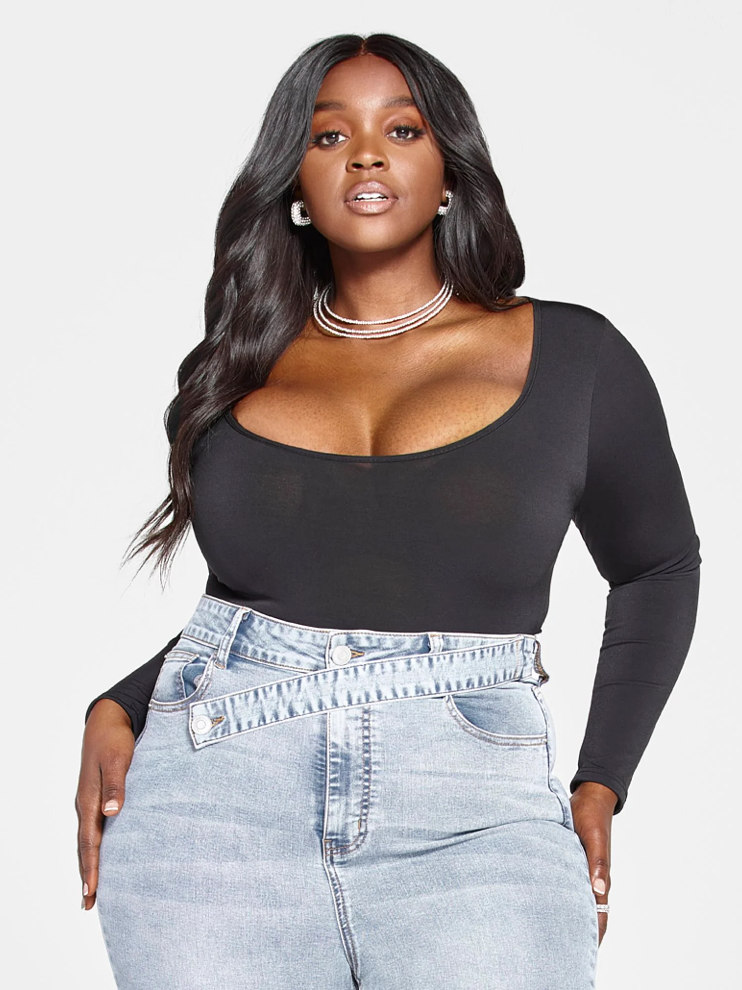 Alayna Open Back Chain Detail Bodysuit - Image 2