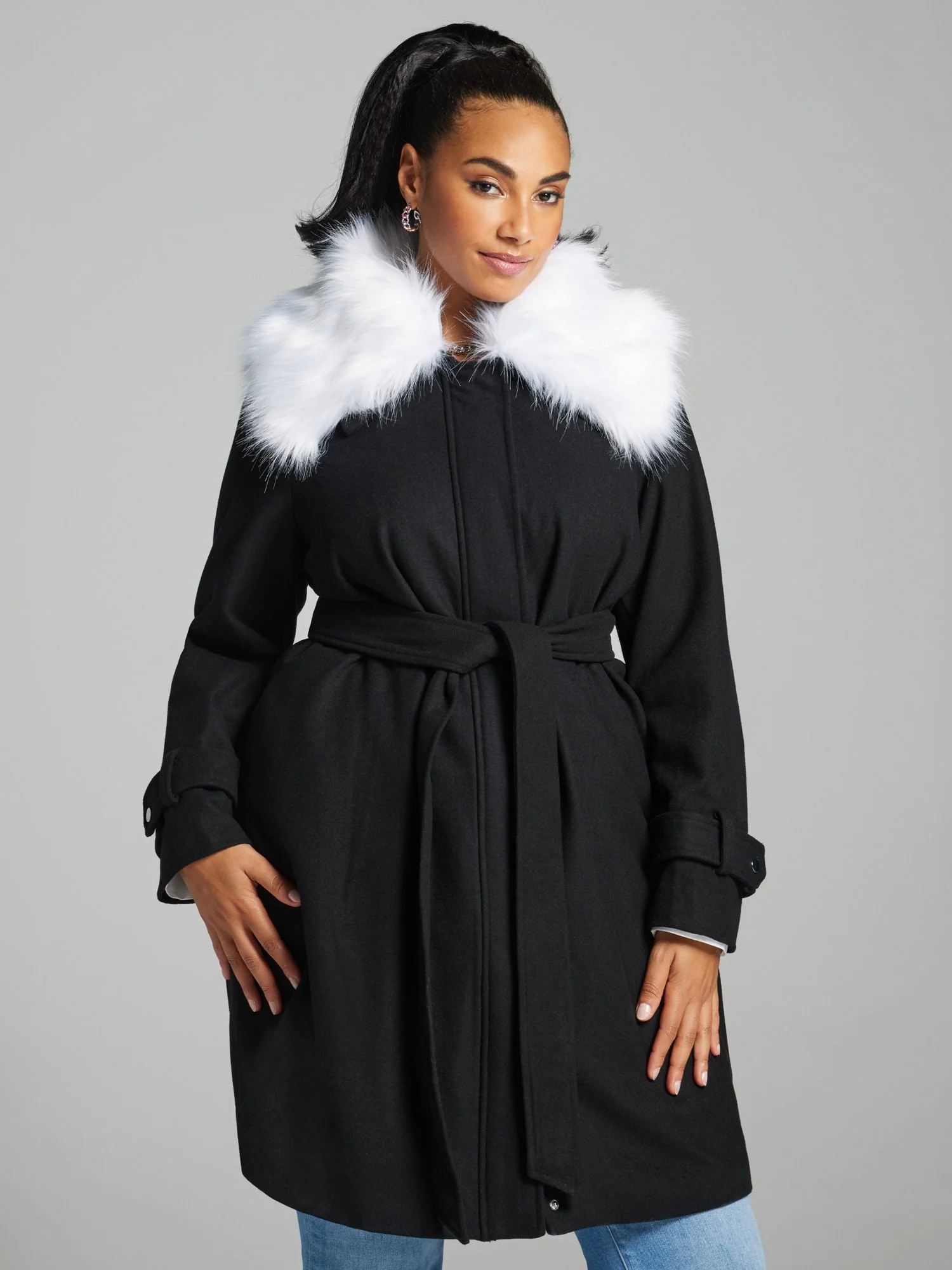 Alessia Fur Collar Coat - Image 2