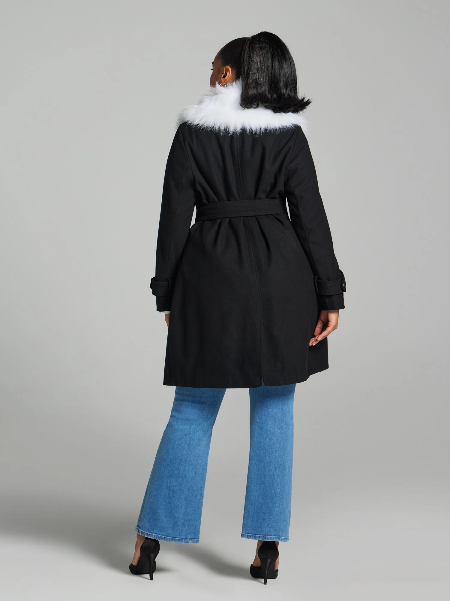 Alessia Fur Collar Coat - Image 4