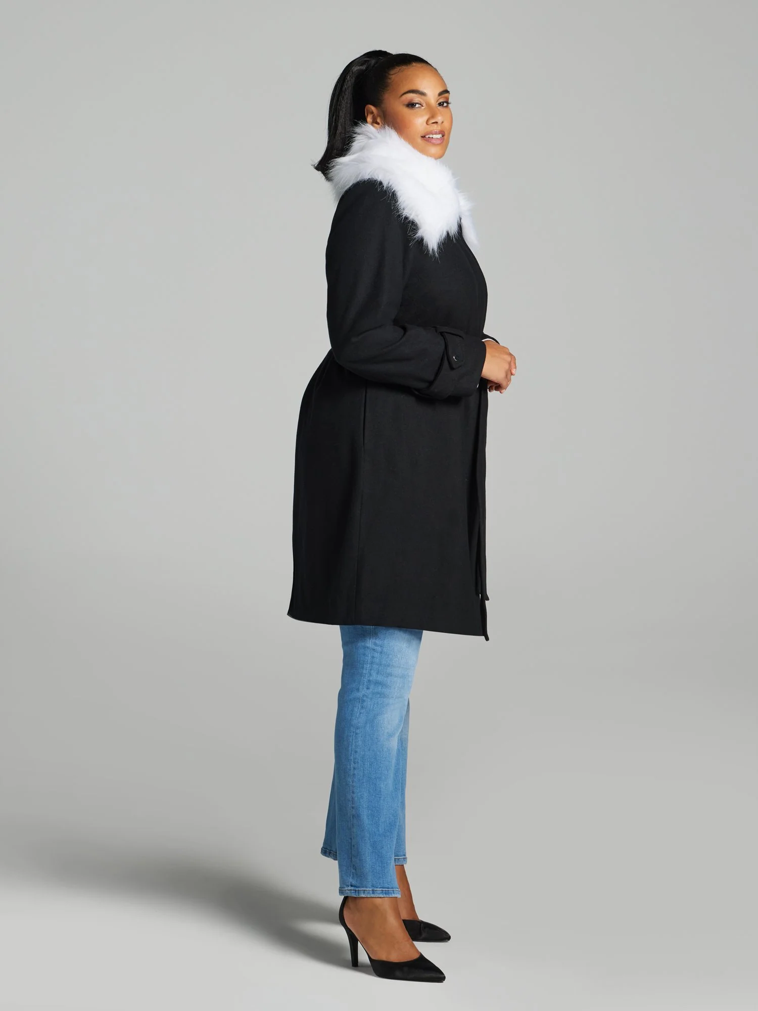 Alessia Fur Collar Coat - Image 5
