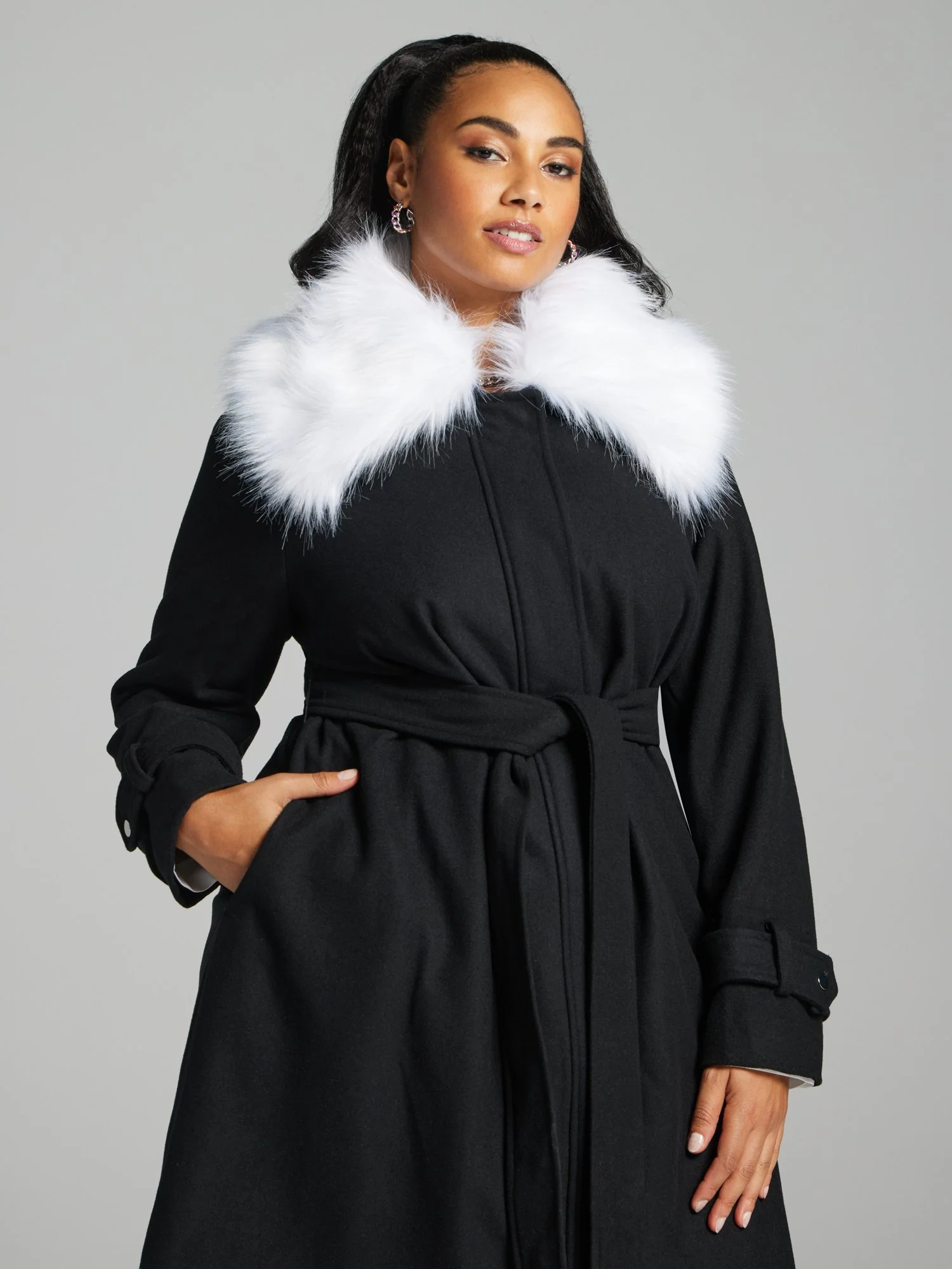 Alessia Fur Collar Coat - Image 6