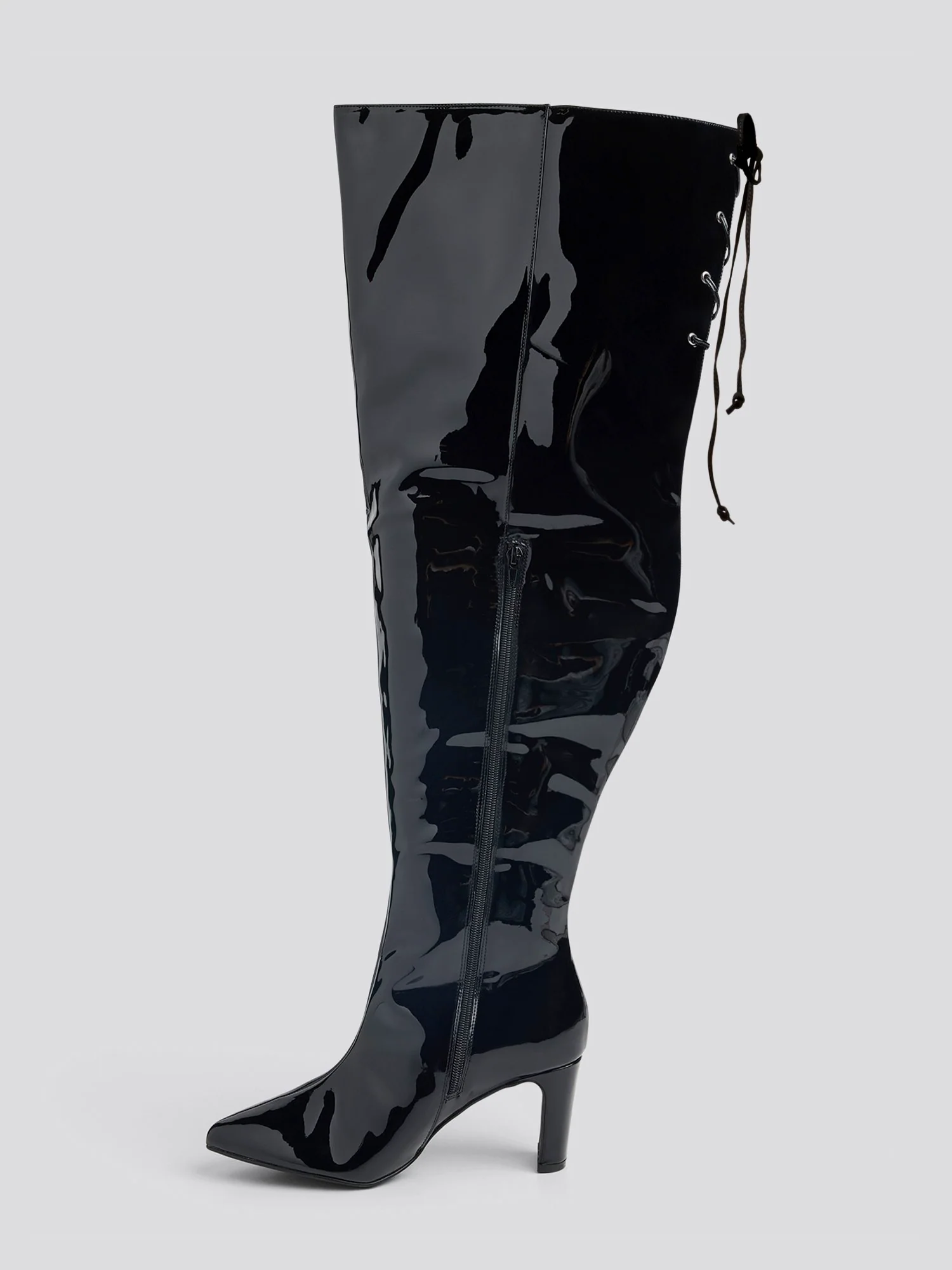 Alfinil Patent Leather Thigh-High Boots - Nadia x FTF - Image 5
