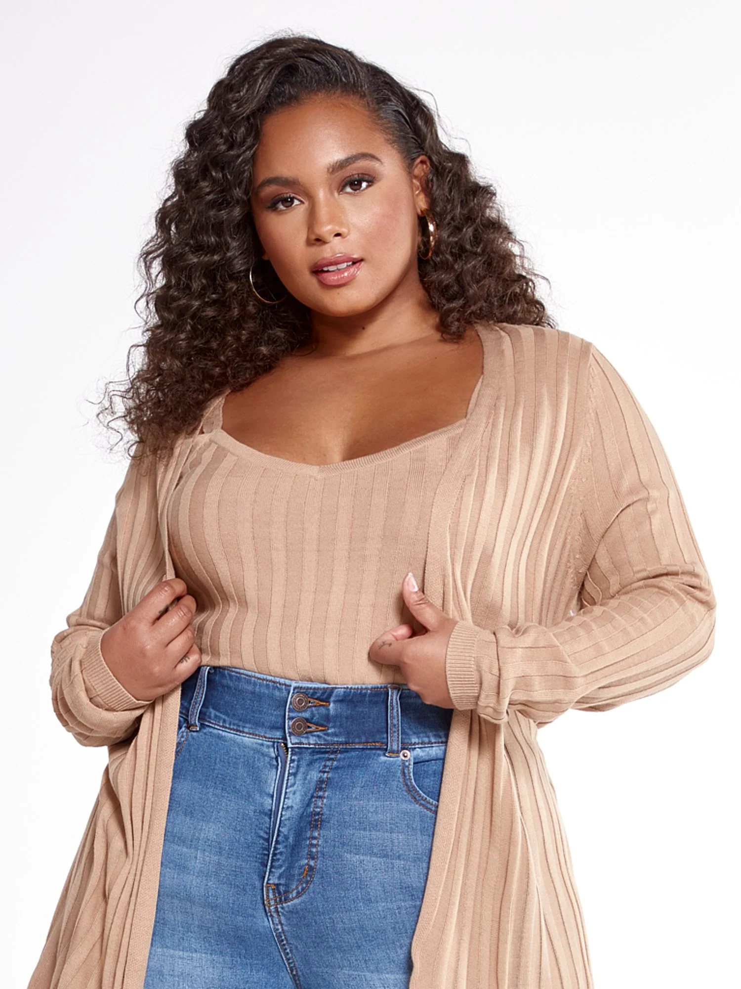 Alissa Ribbed Knit Sweater Tank - Image 3