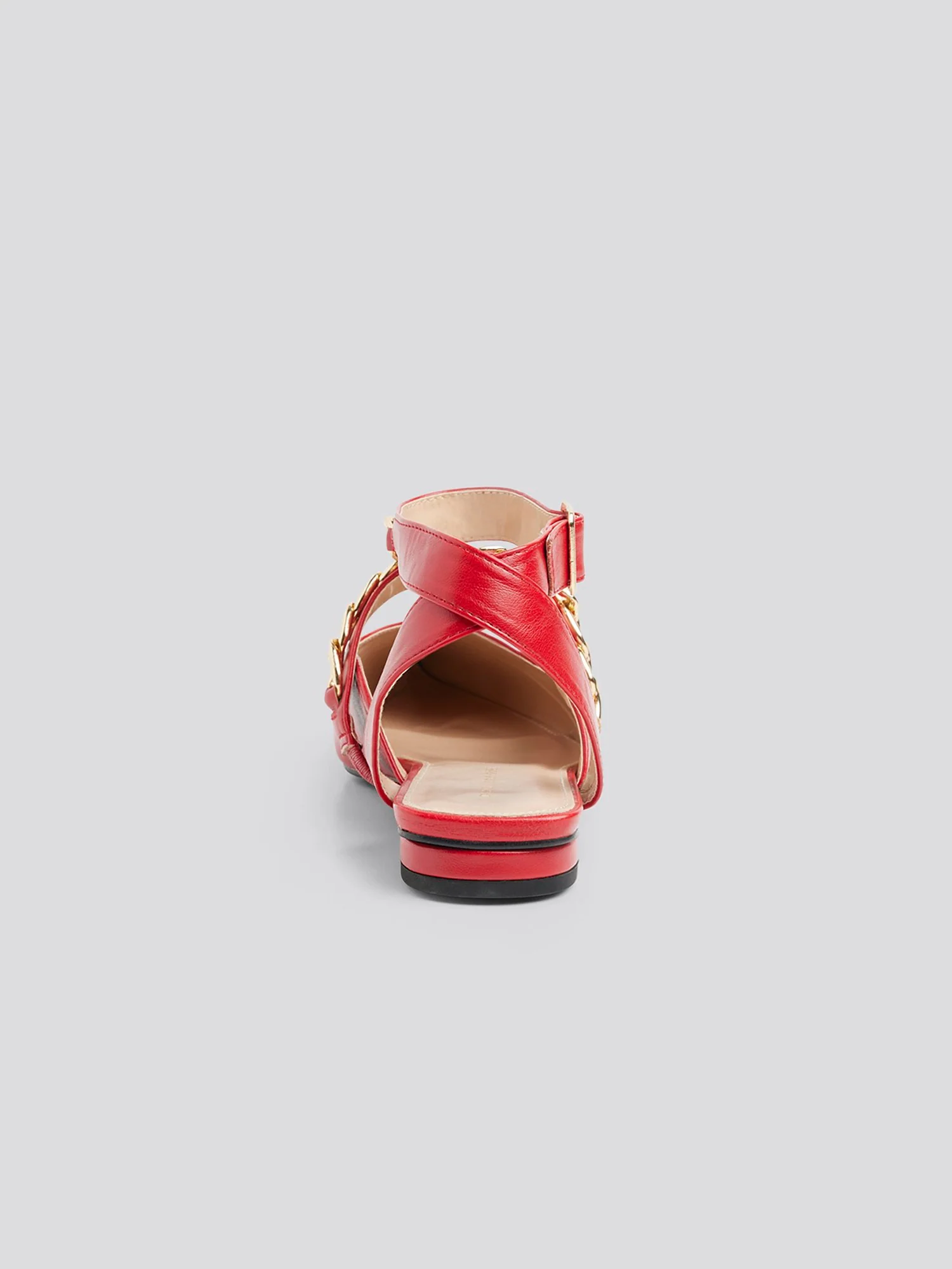 Aliza Ankle Strap Flats with Chain Detail - Image 10