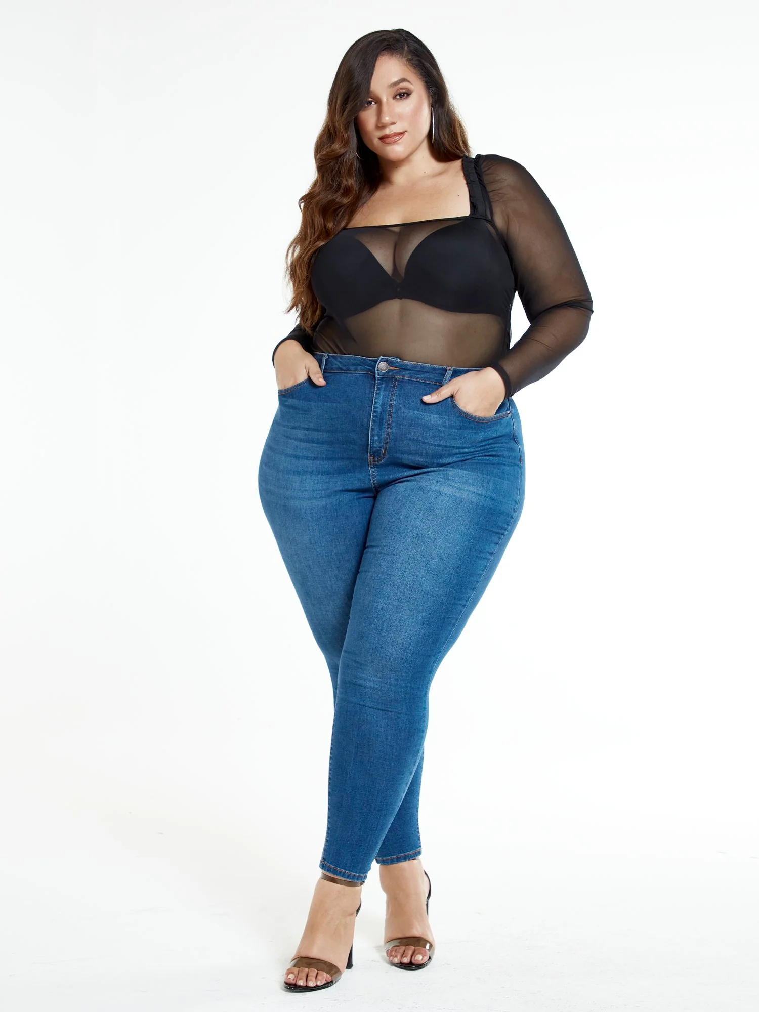 Aly Ruched Mesh Top - Image 4