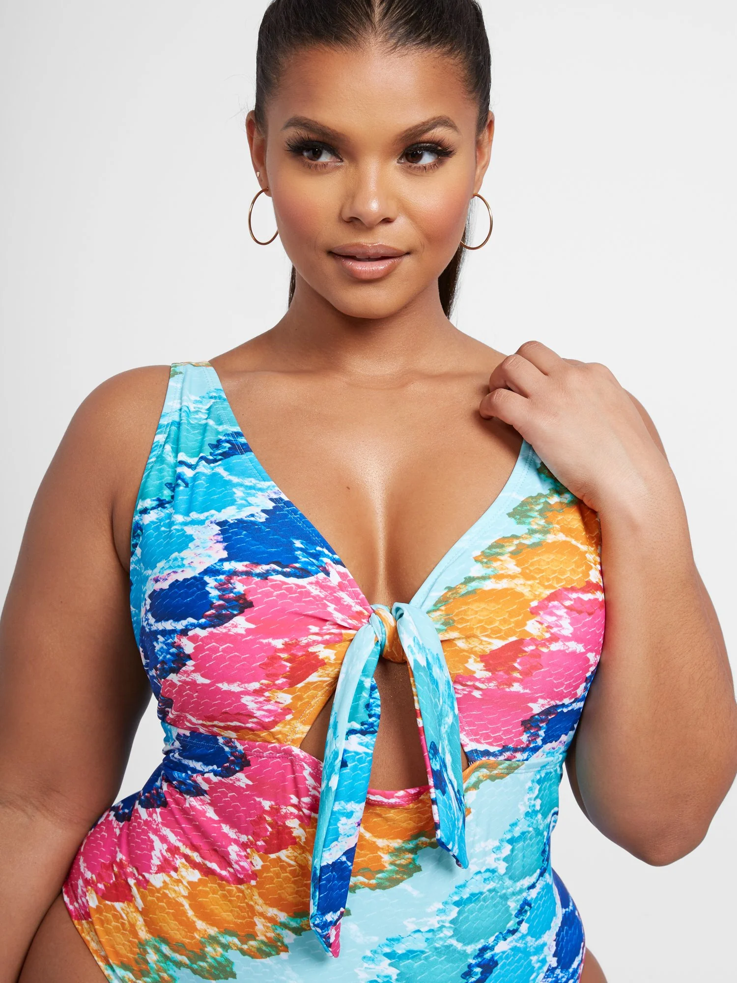 Amanda Multicolor Snake Print One-Piece Swimsuit - Image 5